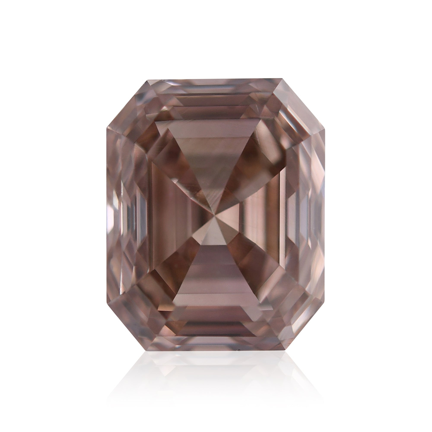 1.00 Carat Fancy Pink Brown Emerald Diamond VS2 GIA