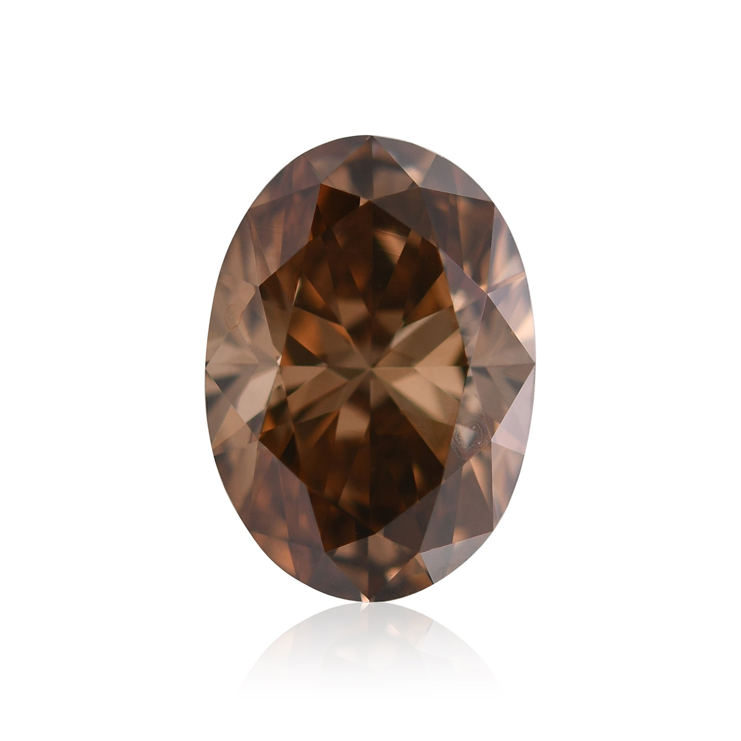1.15 Carat Fancy Dark Orangy Brown Oval Diamond VVS2 GIA