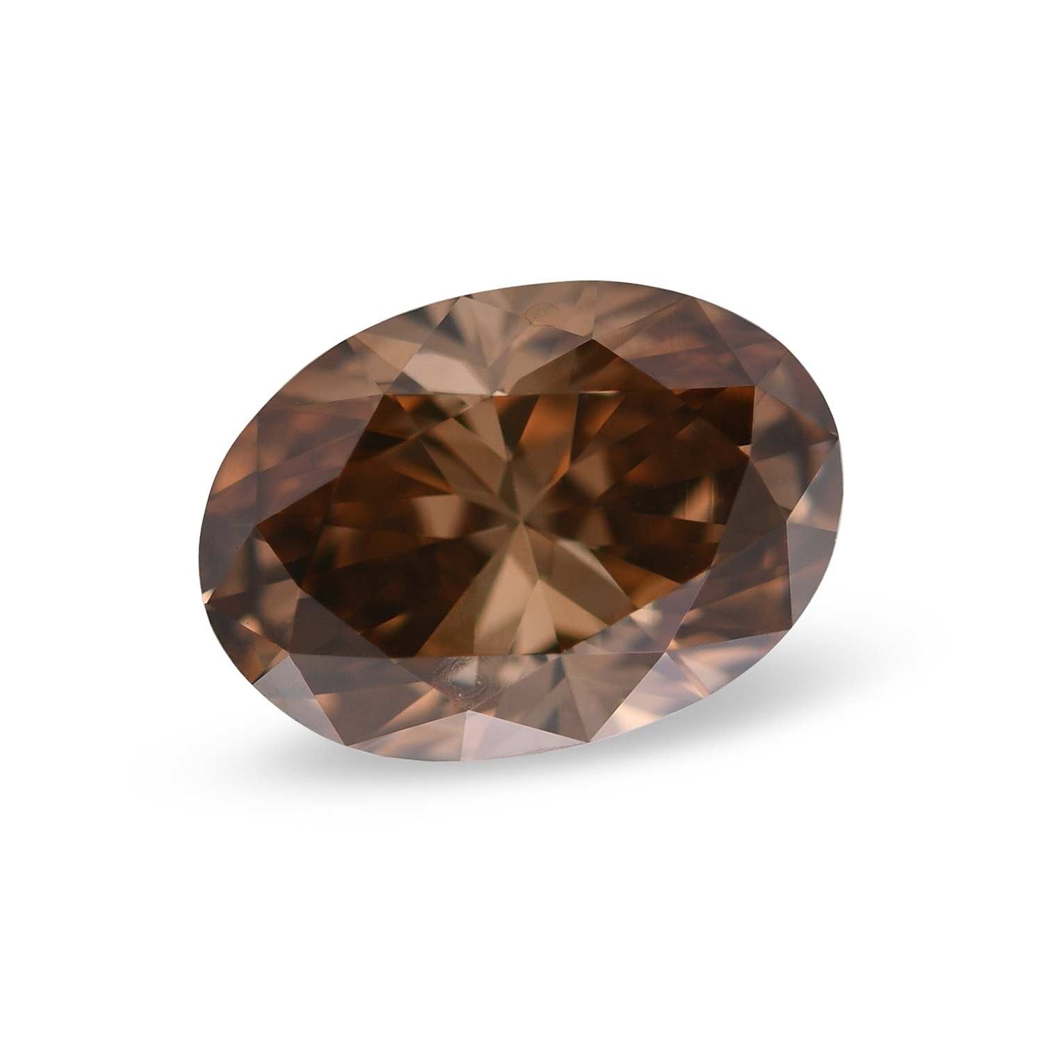 1.15 Carat Fancy Dark Orangy Brown Oval Diamond VVS2 GIA