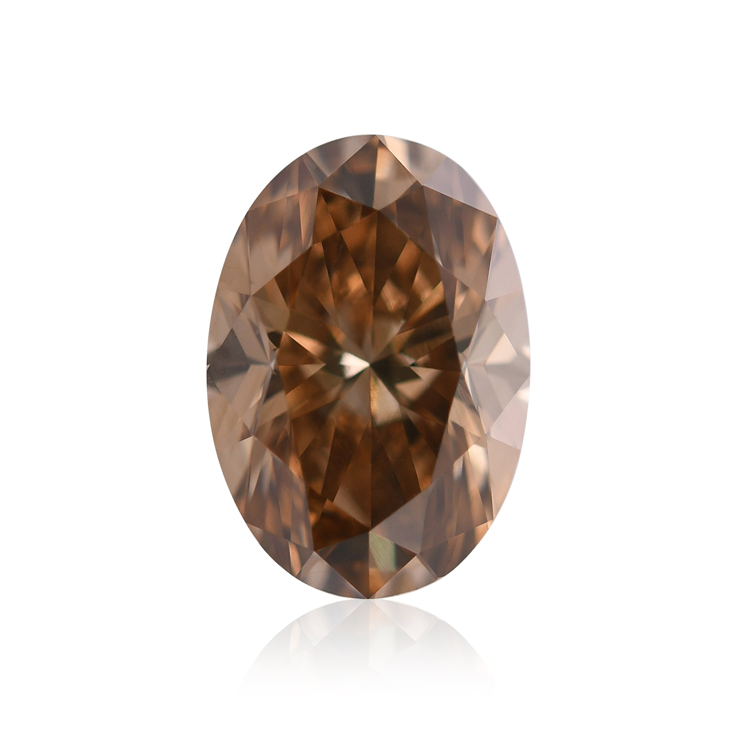 1.41 Carat Fancy Orange Brown Oval Diamond VS1 GIA