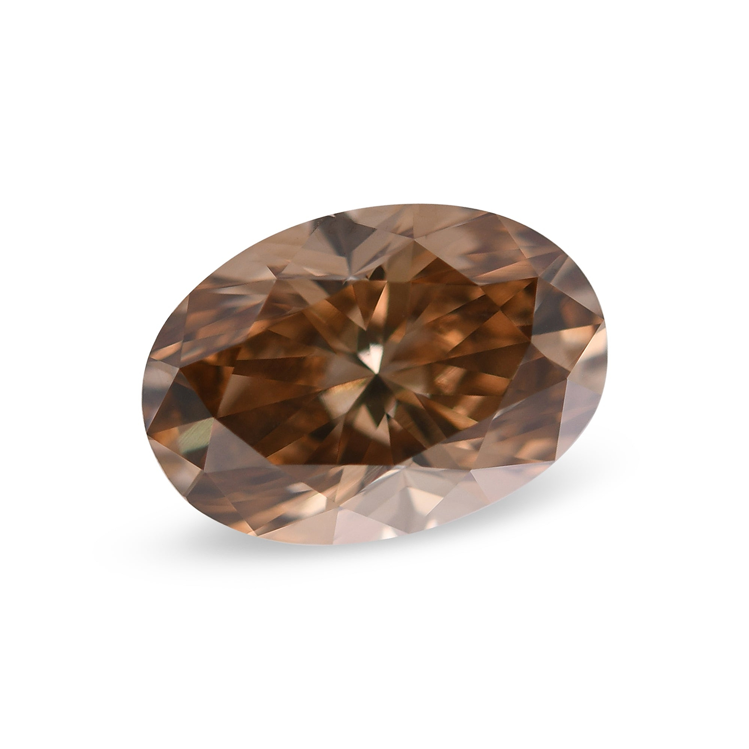 1.41 Carat Fancy Orange Brown Oval Diamond VS1 GIA