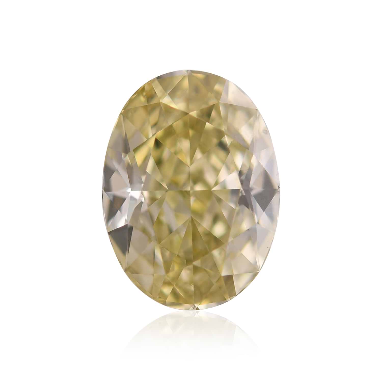 1.59 Carat Fancy Brownish Greenish Yellow Oval Diamond SI1 GIA