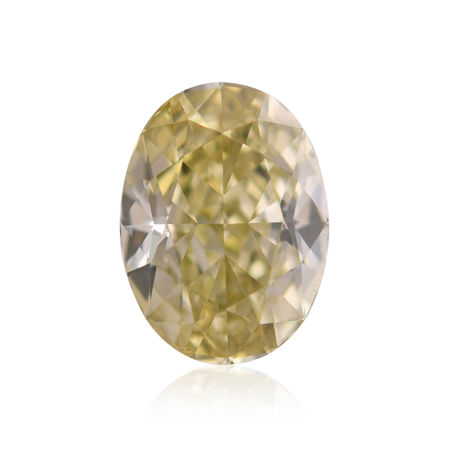 1.59 Carat Fancy Brownish Greenish Yellow Oval Diamond SI1 GIA
