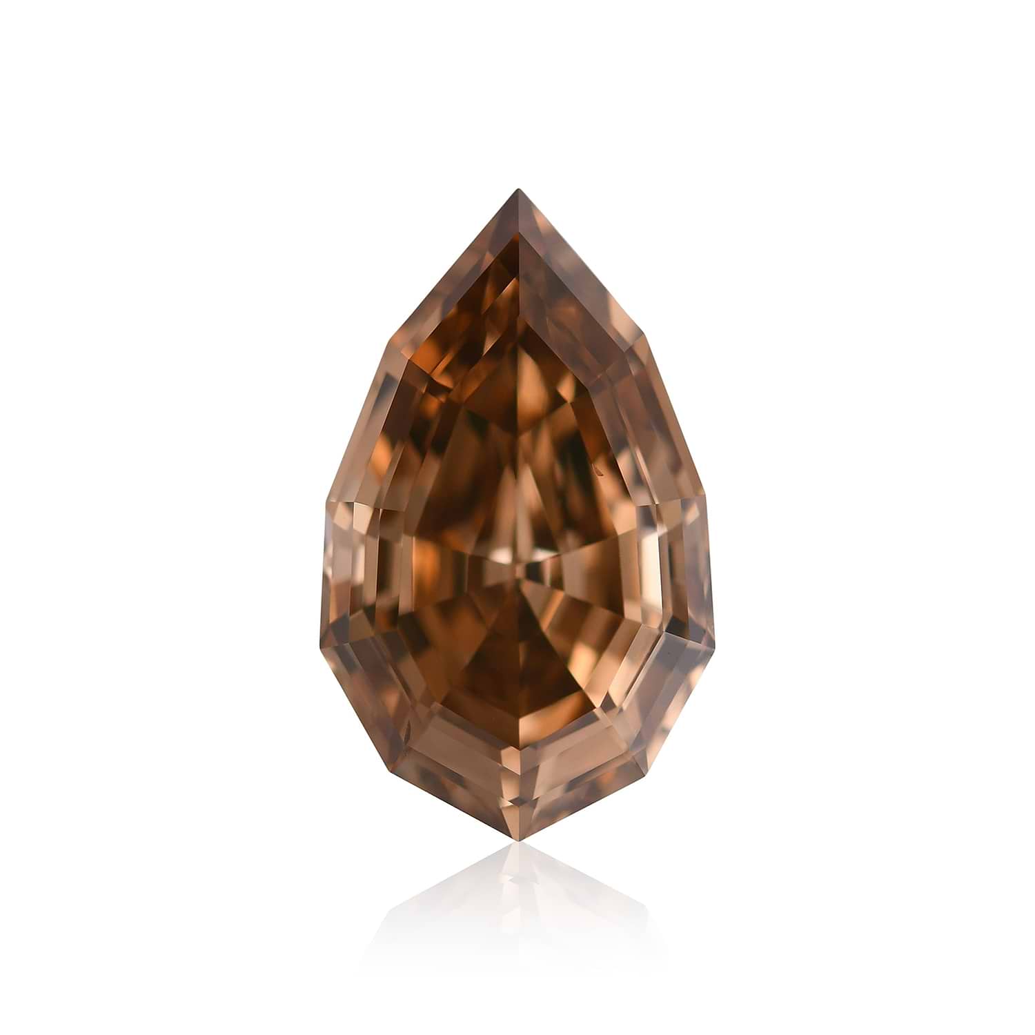 3.02 Carat Fancy Deep Brown Orange Kite Diamond VS2 GIA