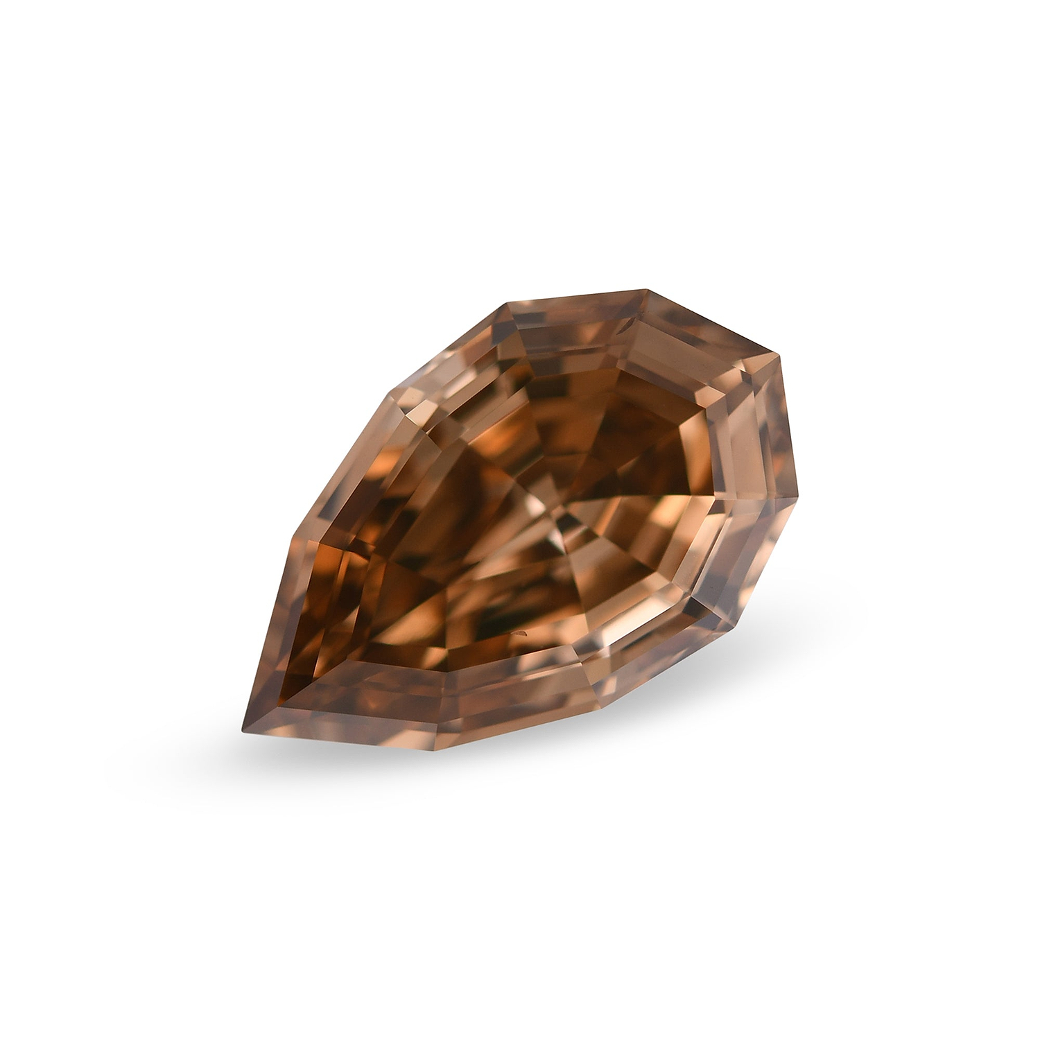 3.02 Carat Fancy Deep Brown Orange Kite Diamond VS2 GIA