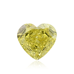 1.51 Carat Fancy Intense Yellow HEART Diamond VS2 GIA