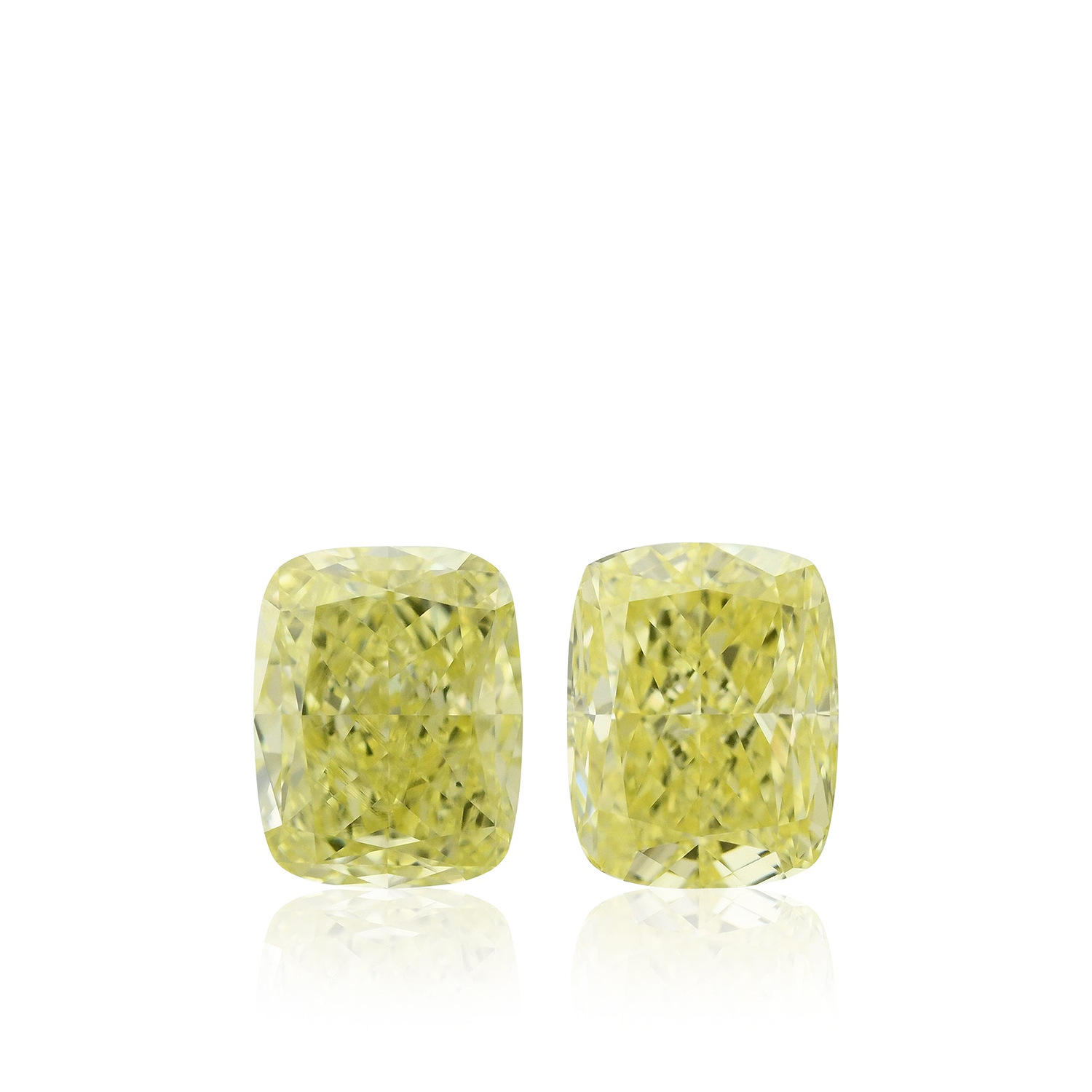 2.04 Carat Fancy Yellow Cushion Diamonds SI1