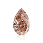 1.03 Carat Fancy Orangy Pink Pear Diamond VS2 GIA