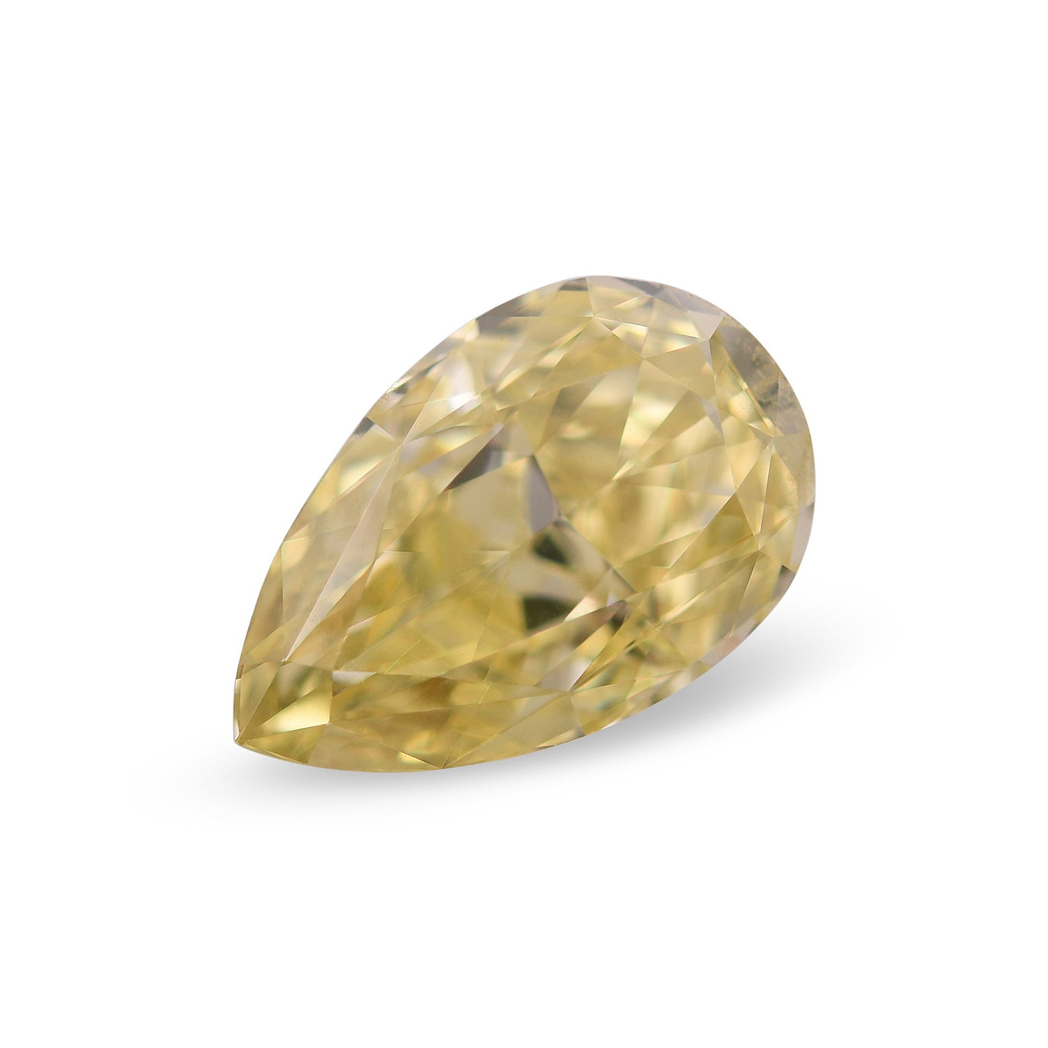 2.39 Carat Fancy Intense Yellow Pear Diamond SI1 GIA