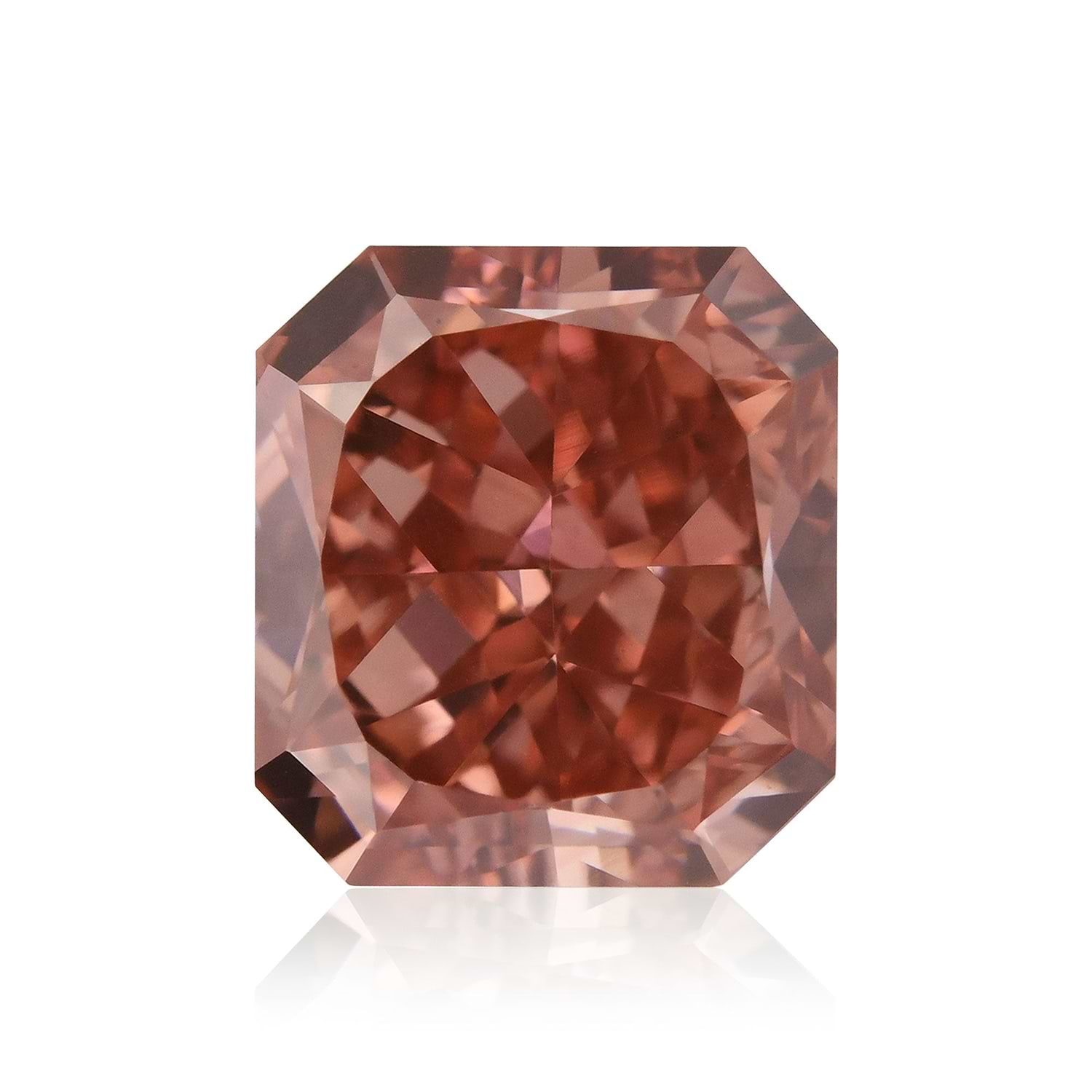 1.25 Carat Fancy Deep Orangy Pink Radiant Diamond VS2 GIA