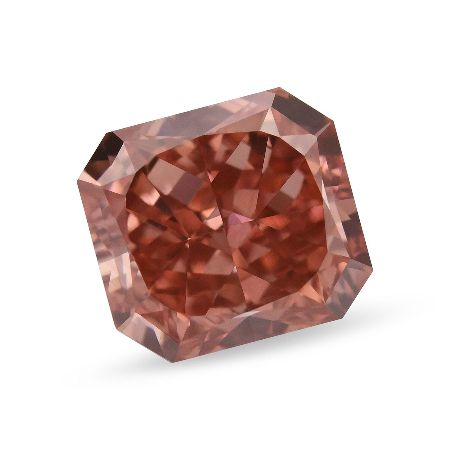 1.25 Carat Fancy Deep Orangy Pink Radiant Diamond VS2 GIA