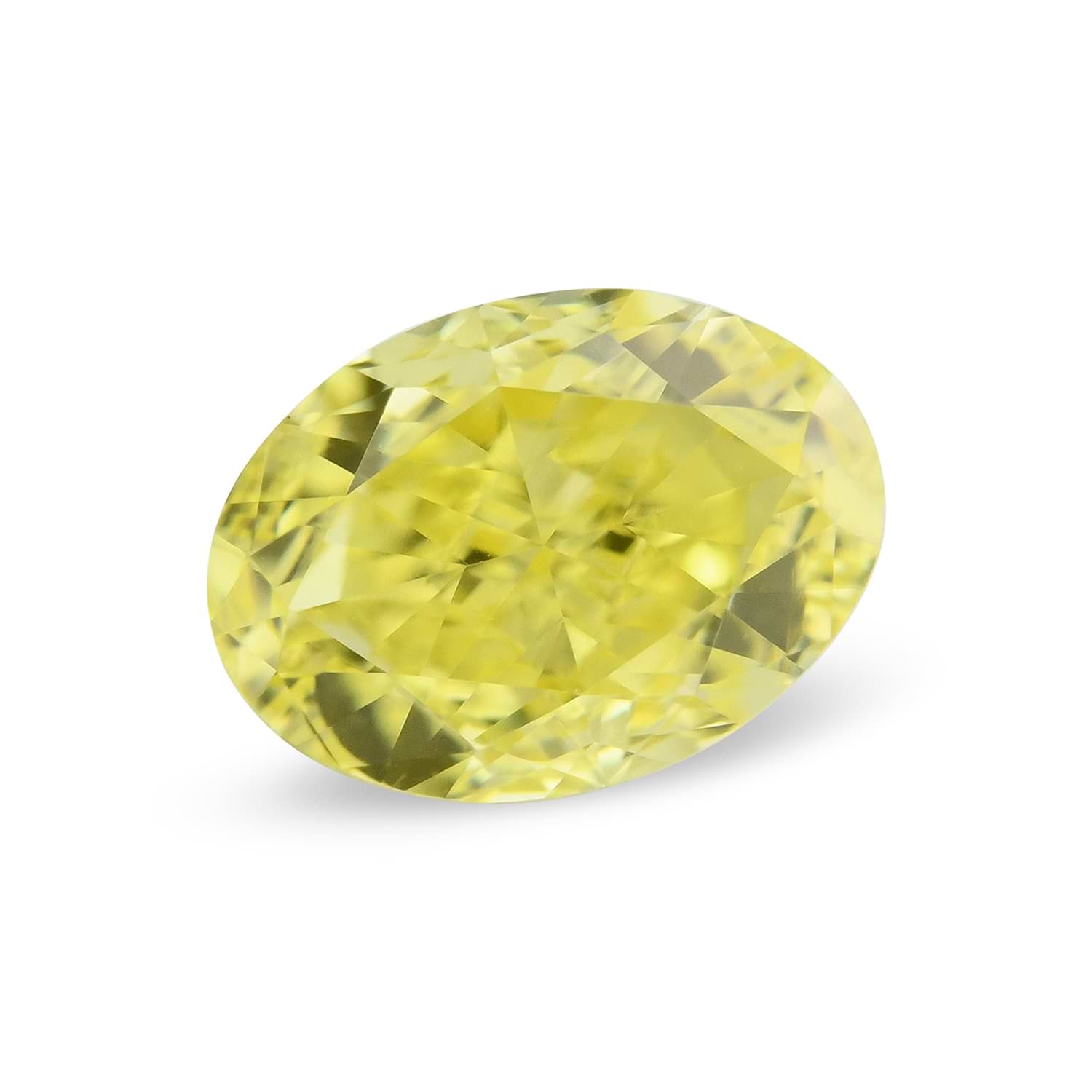 0.72 Carat Fancy Intense Yellow Oval Diamond VS1 GIA