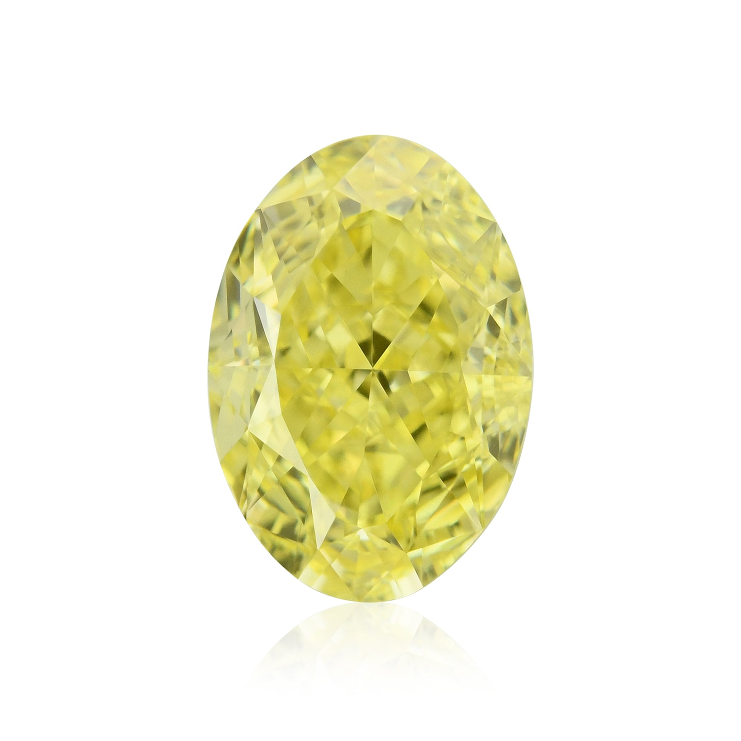 0.81 Carat Fancy Intense Yellow Oval Diamond VVS1 GIA