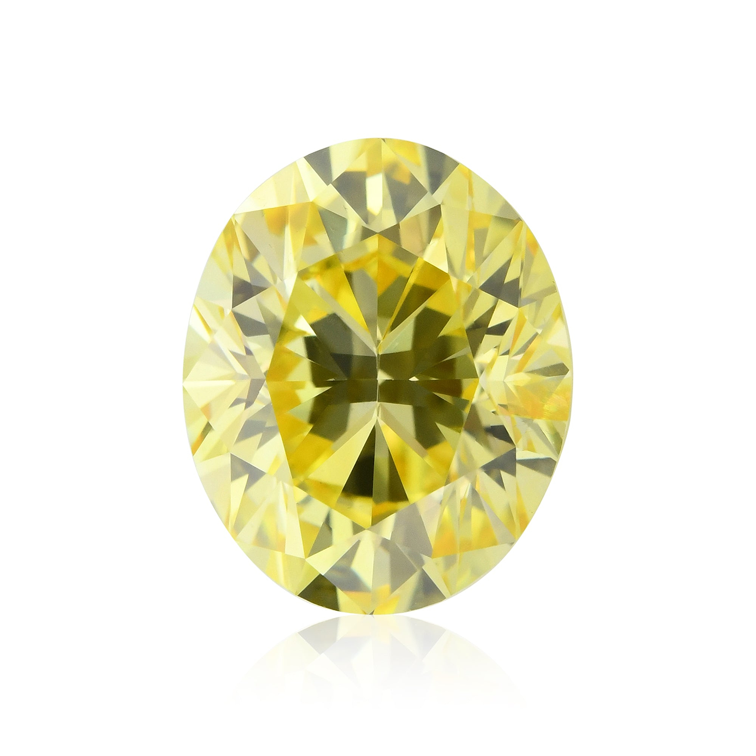 1.27 Carat Fancy Vivid Yellow Oval Diamond SI2 GIA