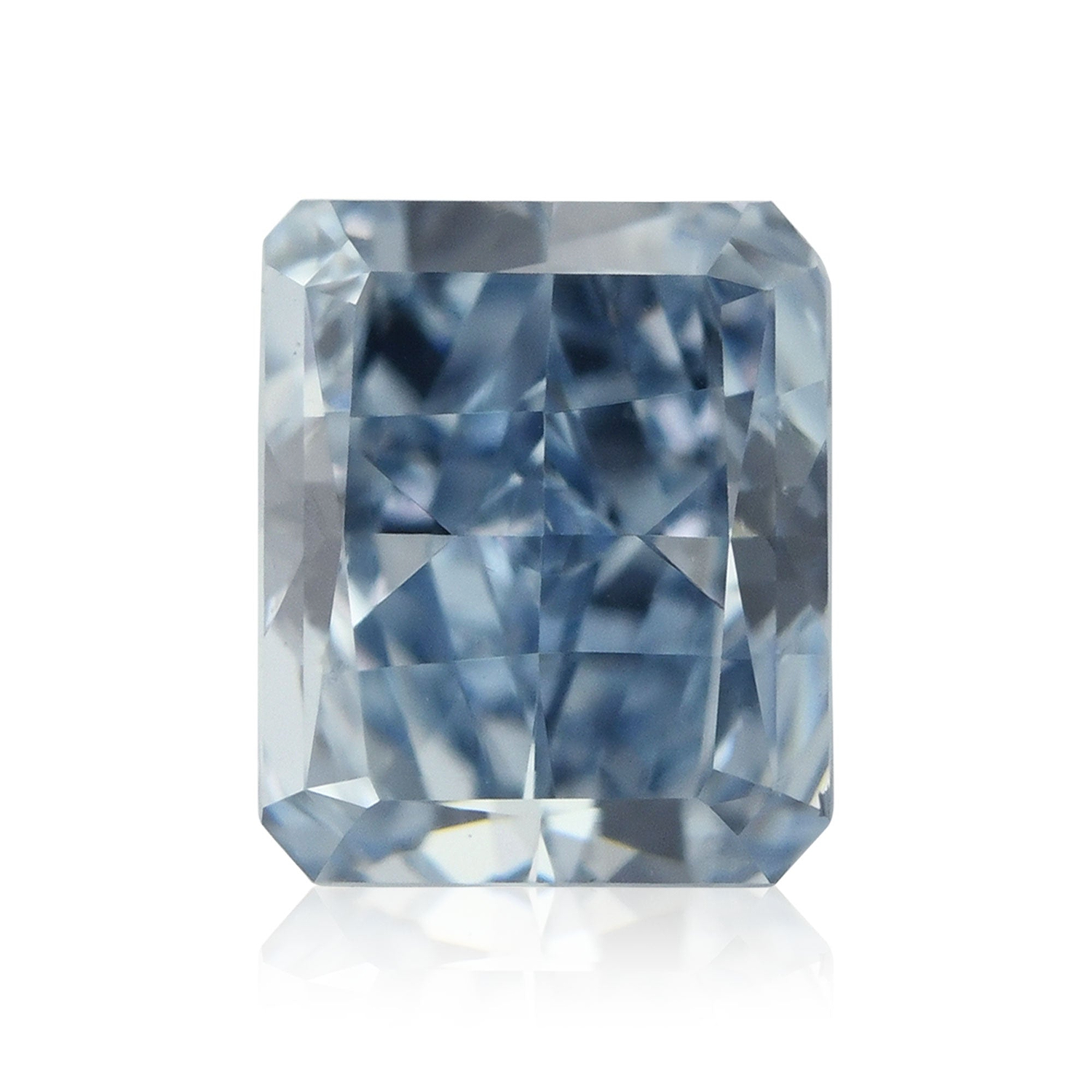 0.41 Carat Fancy Intense Blue Radiant Diamond VS2 GIA