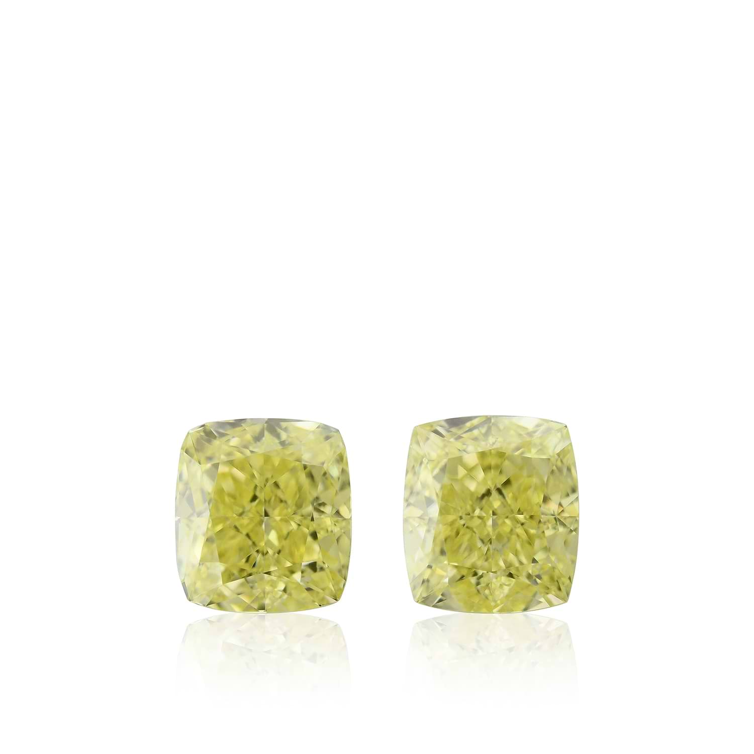 1.09 Carat Fancy Yellow Cushion Diamonds VVS1
