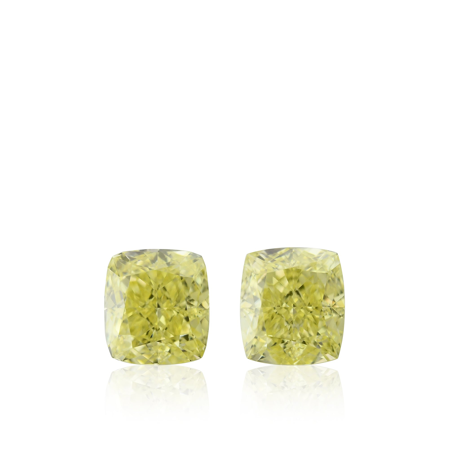 1.09 Carat Fancy Yellow Cushion Diamonds VVS1