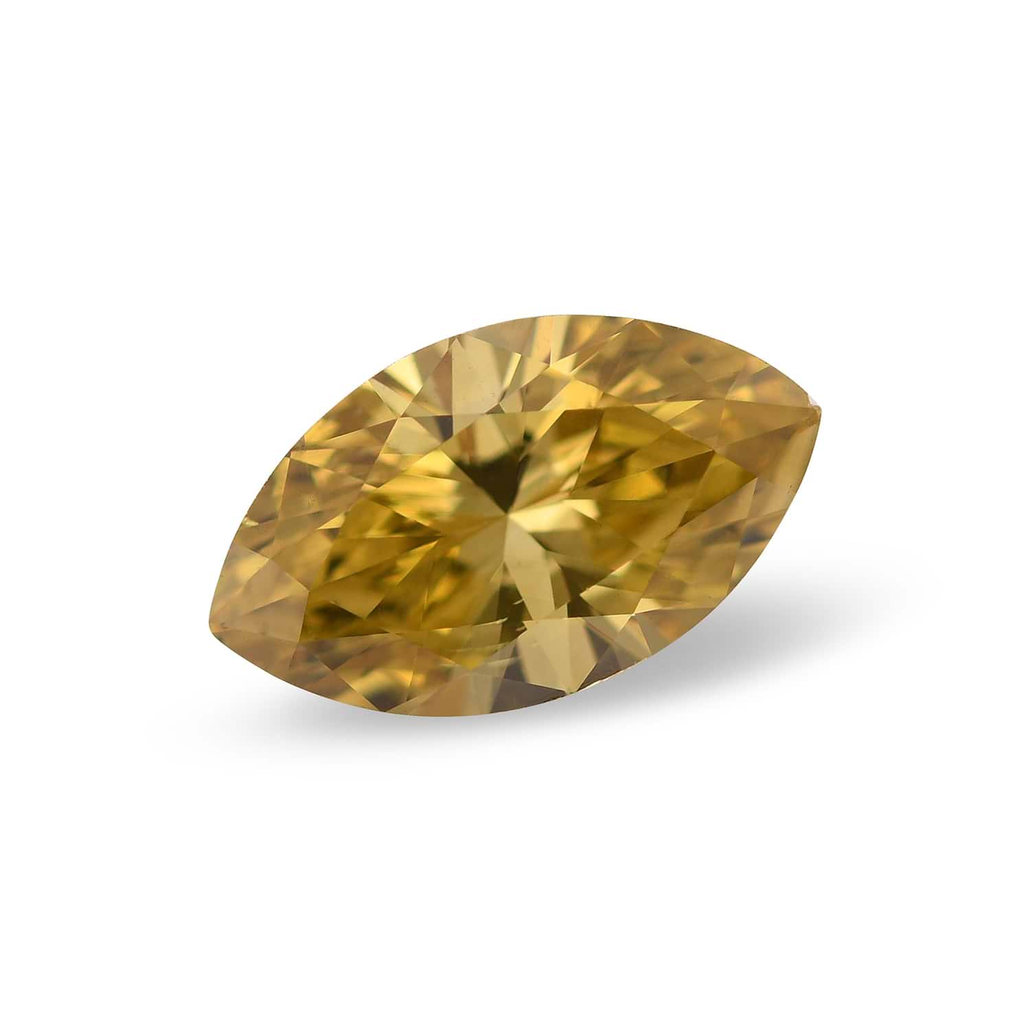 1.35 Carat Fancy Deep Brownish Yellow Marquise Diamond SI2 GIA