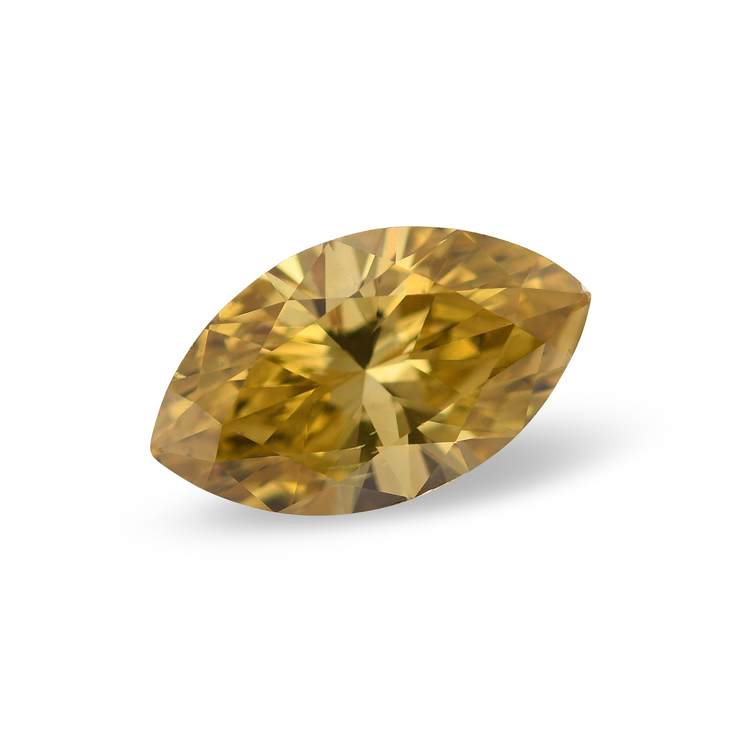 1.35 Carat Fancy Deep Brownish Yellow Marquise Diamond SI2 GIA