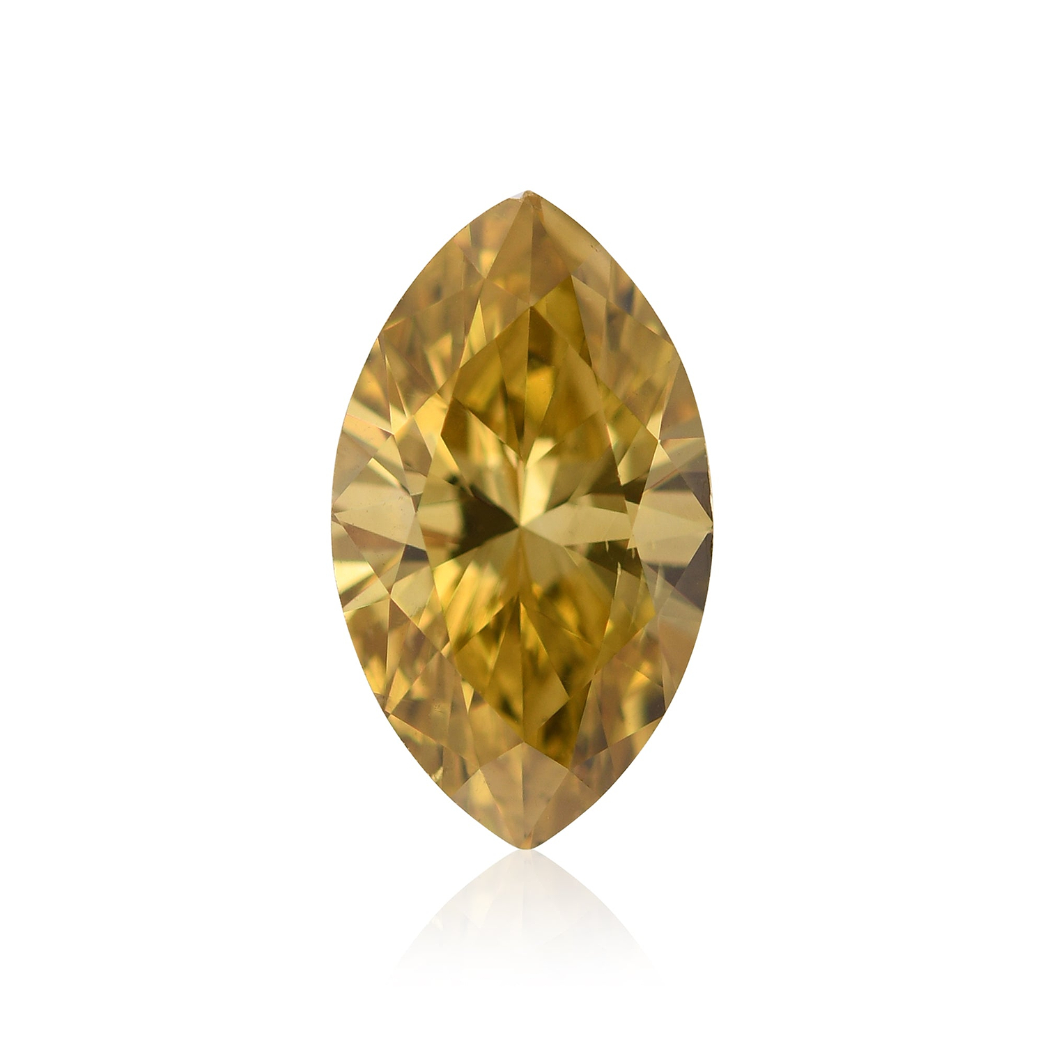 1.35 Carat Fancy Deep Brownish Yellow Marquise Diamond SI2 GIA