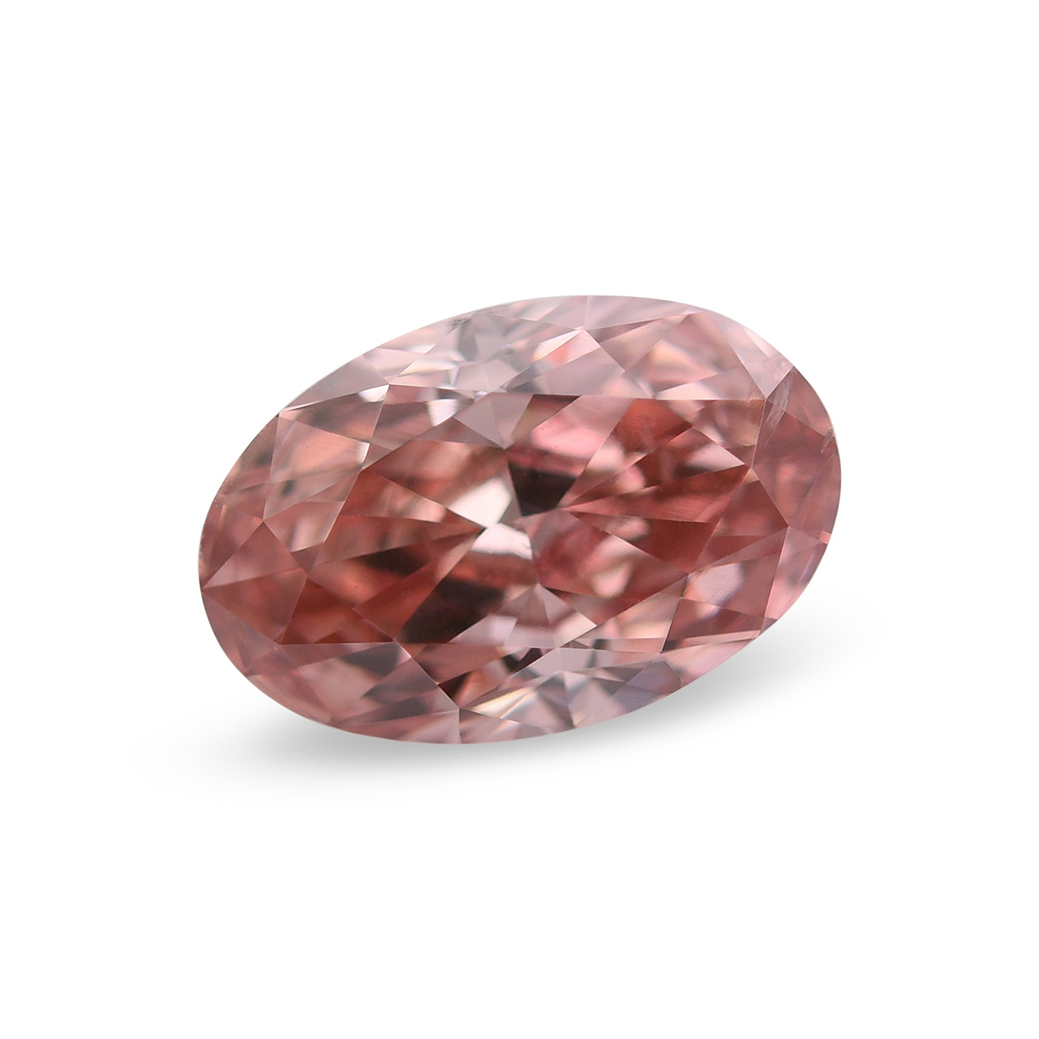 1.01 Carat Fancy Intense Orangy Pink Oval Diamond SI2 GIA