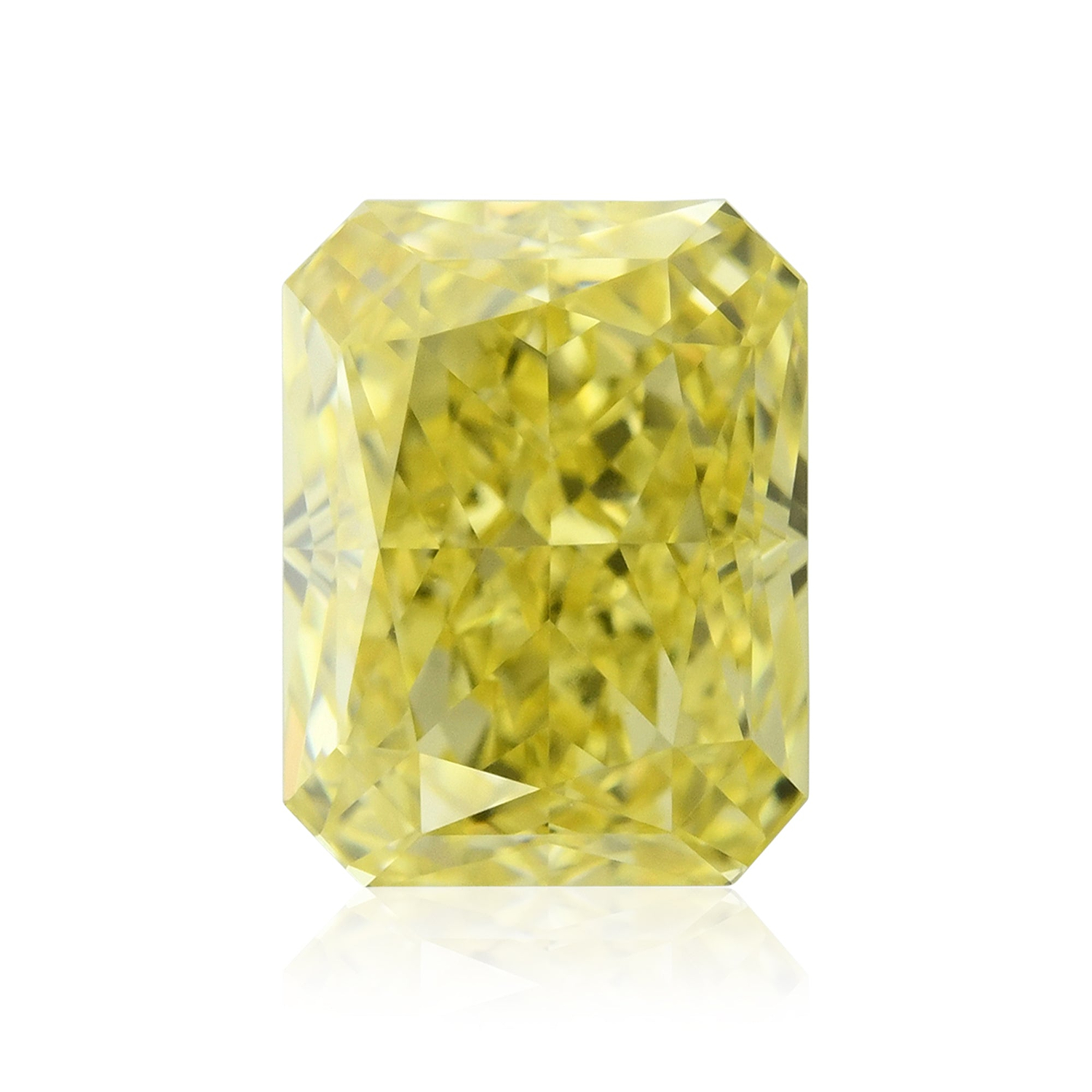 0.76 Carat Fancy Intense Yellow Radiant Diamond VVS1 GIA
