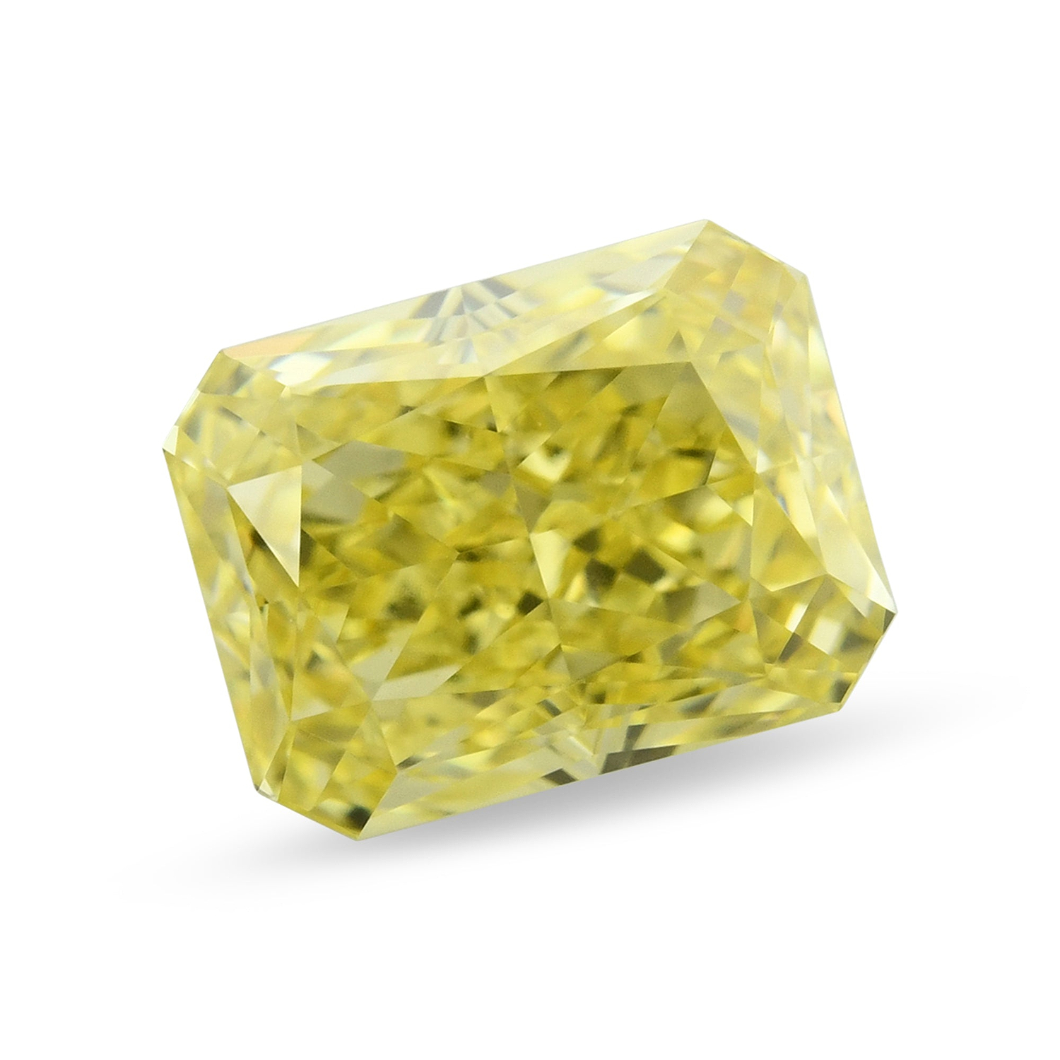 0.76 Carat Fancy Intense Yellow Radiant Diamond VVS1 GIA
