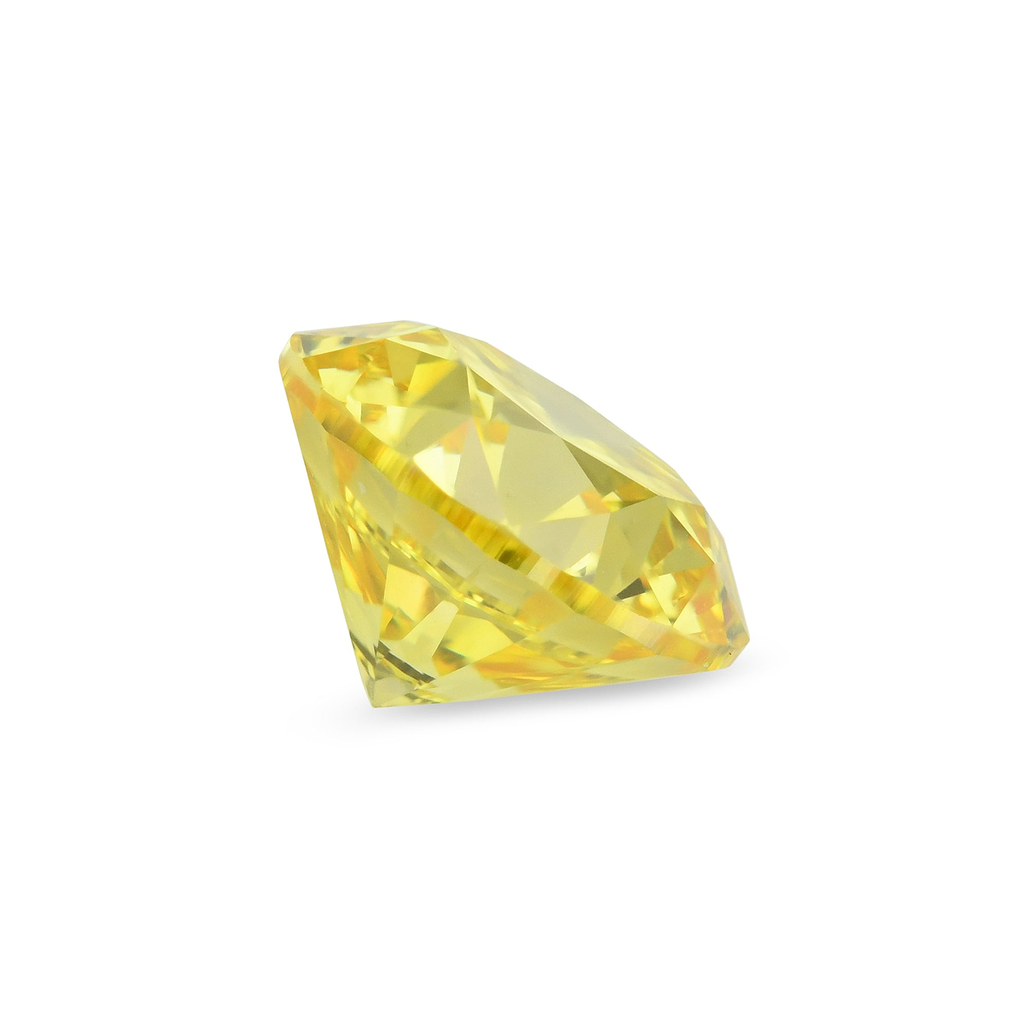 0.47 Carat Fancy Vivid Yellow Round Brillant Diamond VS2 GIA