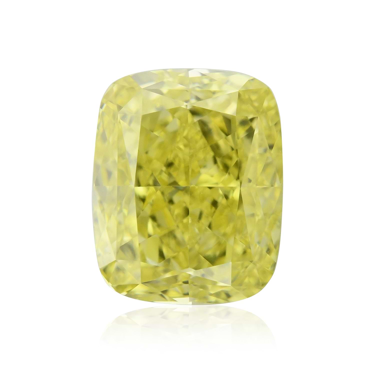 1.07 Carat Fancy Intense Yellow Cushion Diamond VVS2 GIA