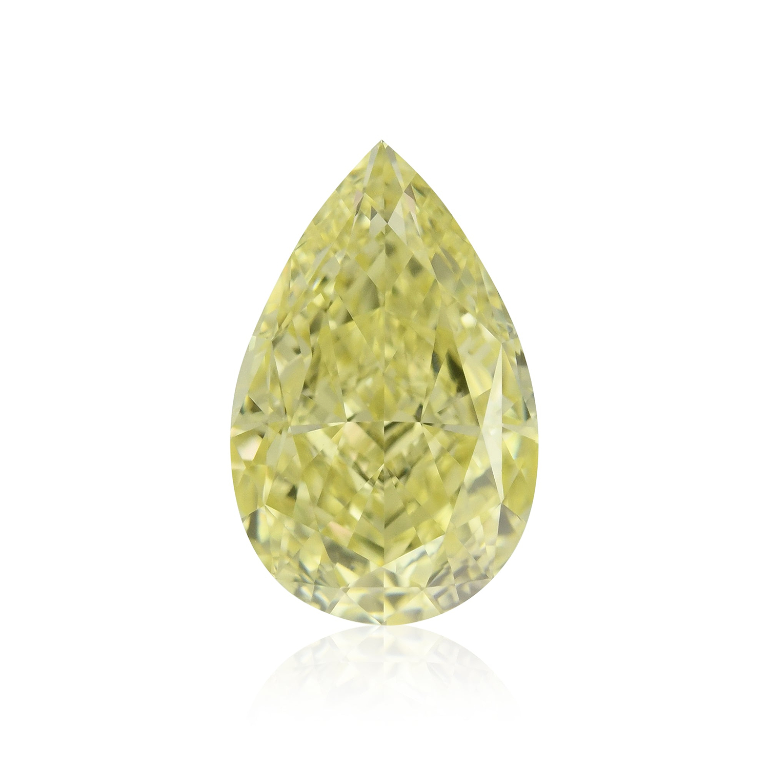 1.25 Carat Fancy Light Yellow Pear Diamond VVS2 GIA