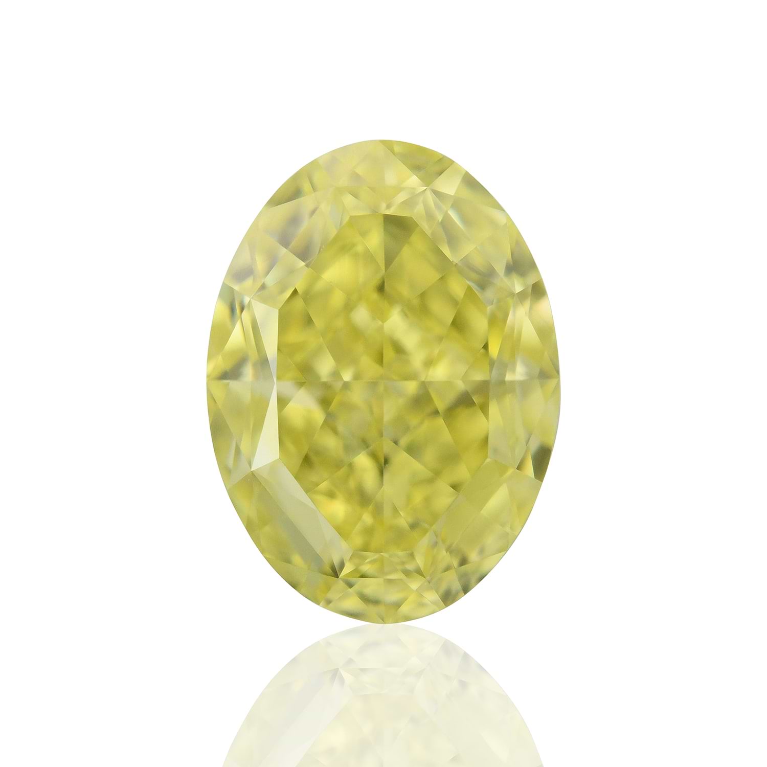 1.01 Carat Fancy Intense Yellow Oval Diamond VVS2 GIA