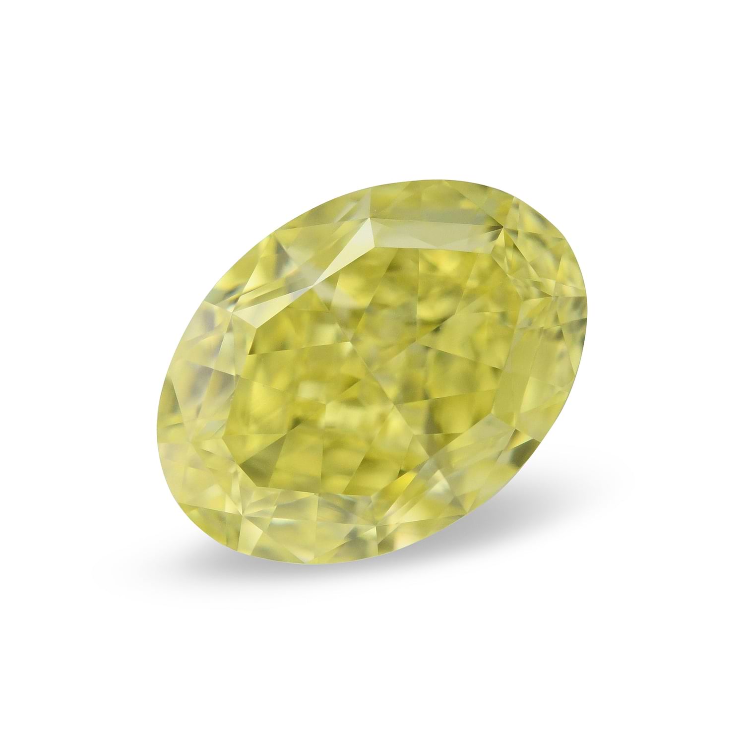 1.01 Carat Fancy Intense Yellow Oval Diamond VVS2 GIA