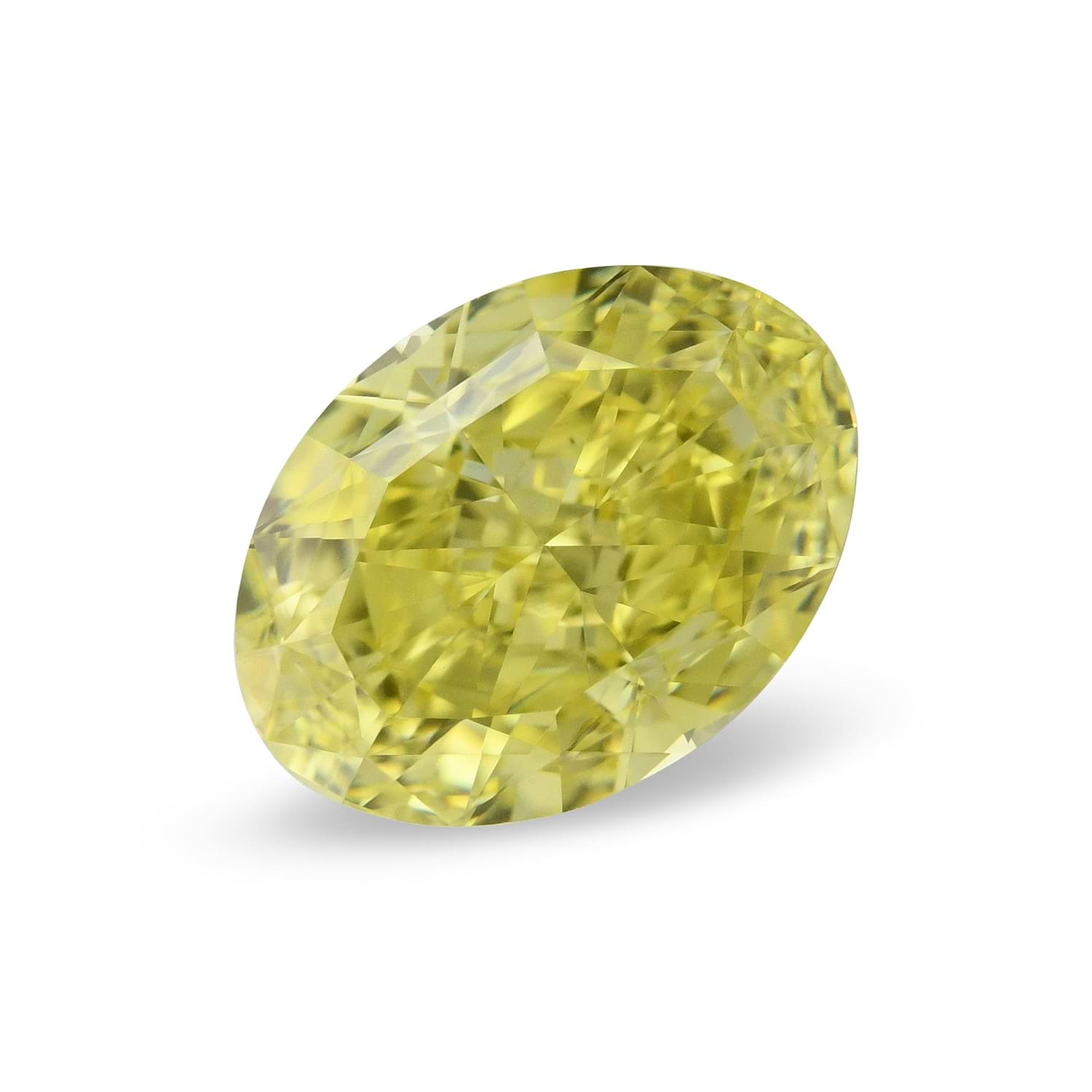 1.03 Carat Fancy Intense Yellow Oval Diamond VS1 GIA