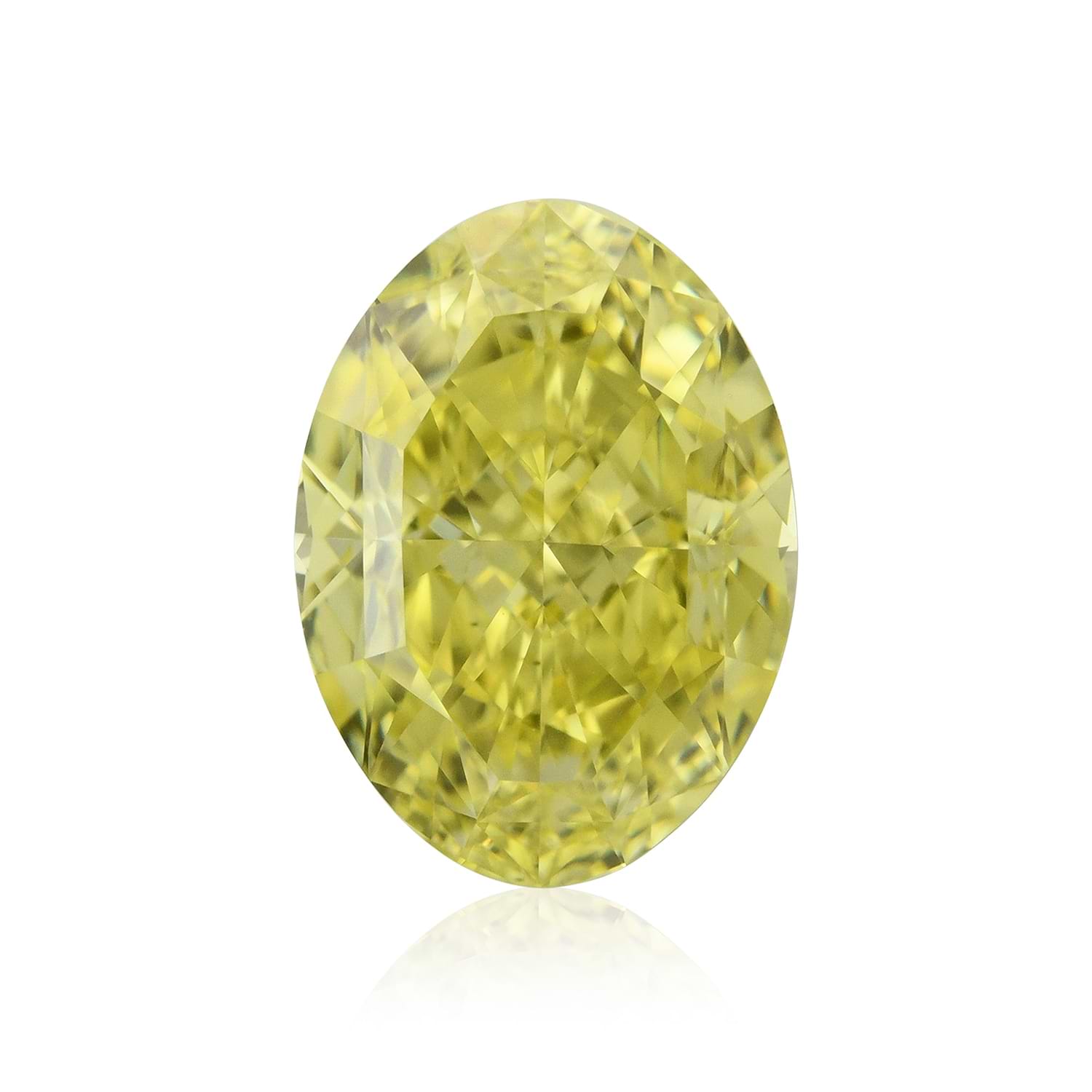 1.03 Carat Fancy Intense Yellow Oval Diamond VS1 GIA