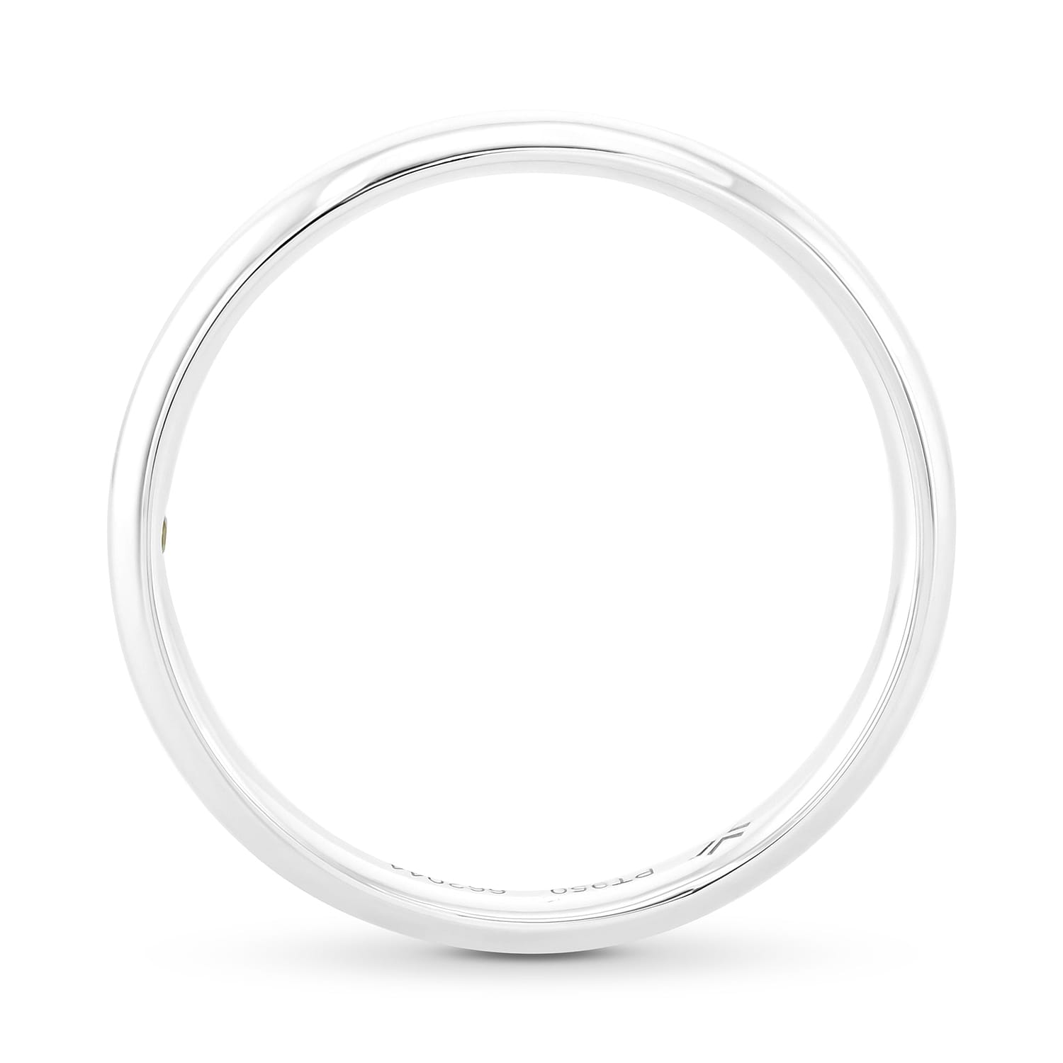 Comfort Fit Domed Wedding Band With Citrine