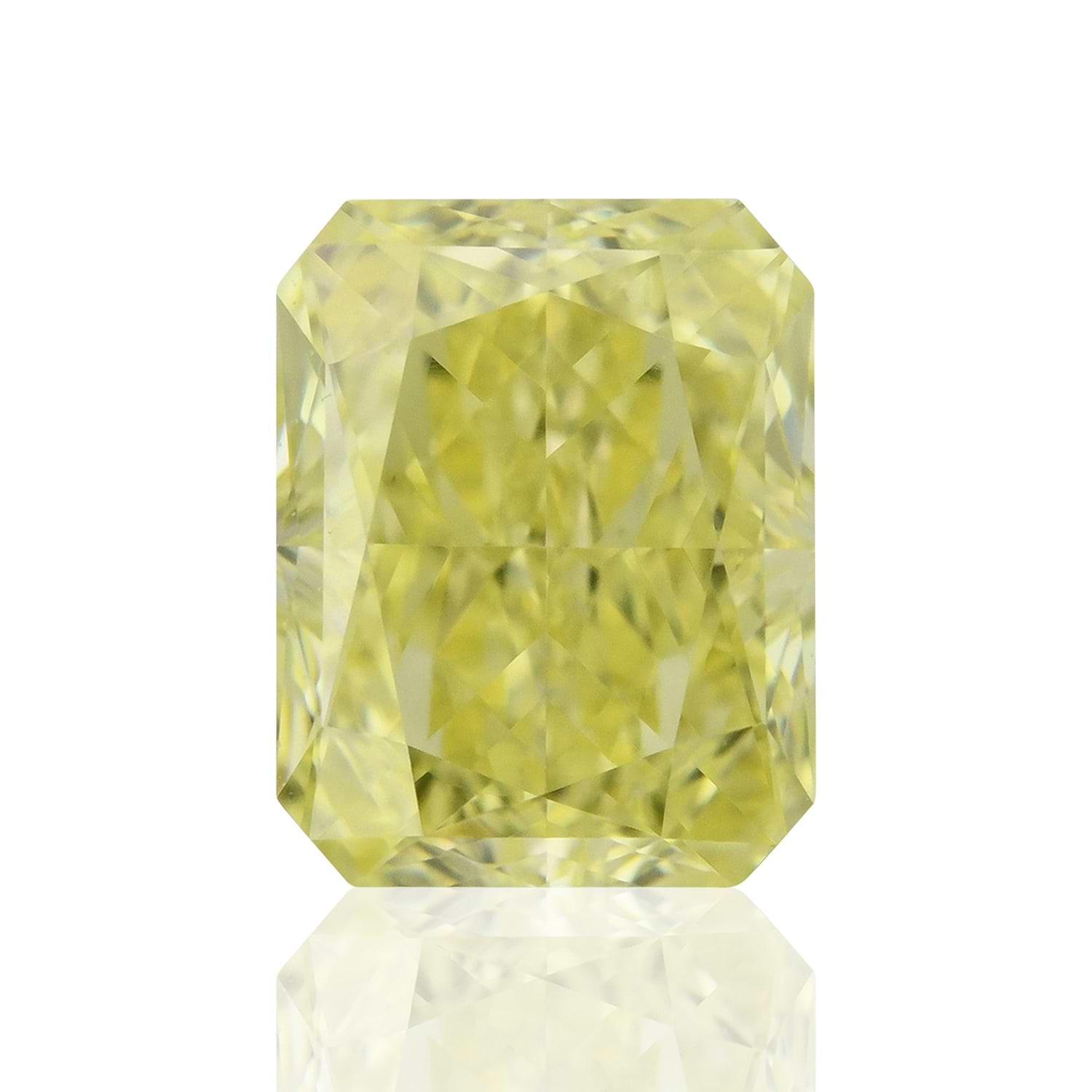 0.63 Carat Fancy Intense Yellow Radiant Diamond VVS1 GIA