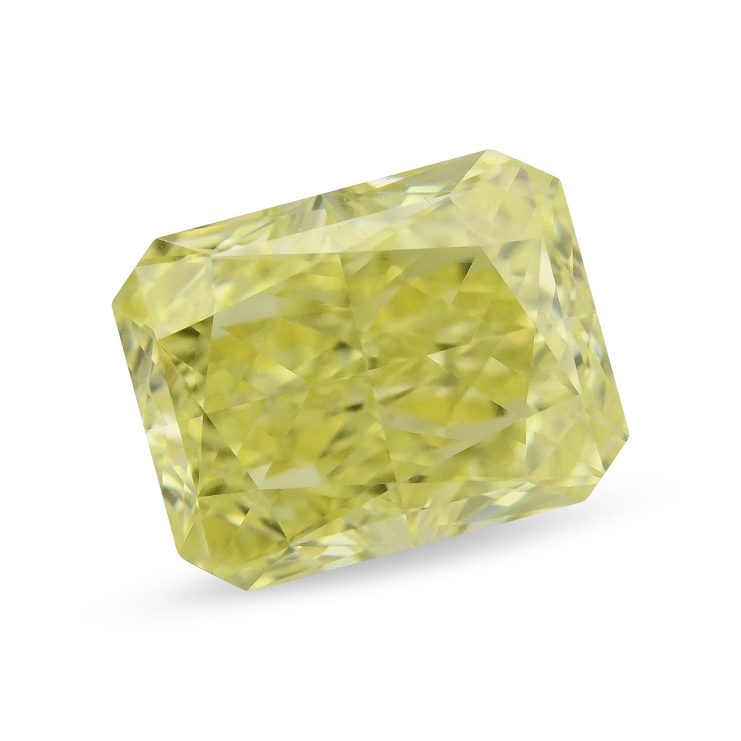 0.63 Carat Fancy Intense Yellow Radiant Diamond VVS1 GIA