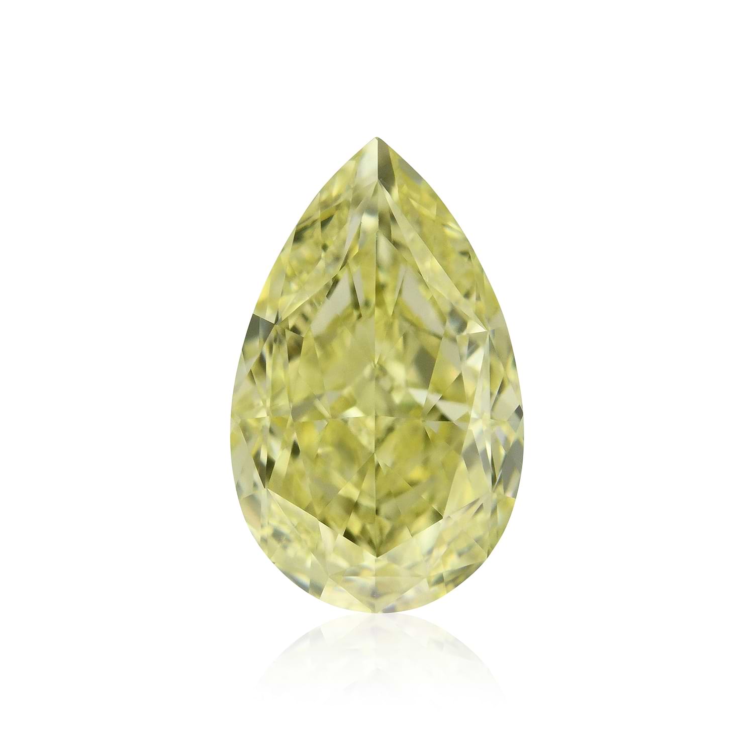 0.71 Carat Fancy Yellow Pear Diamond VS1 GIA