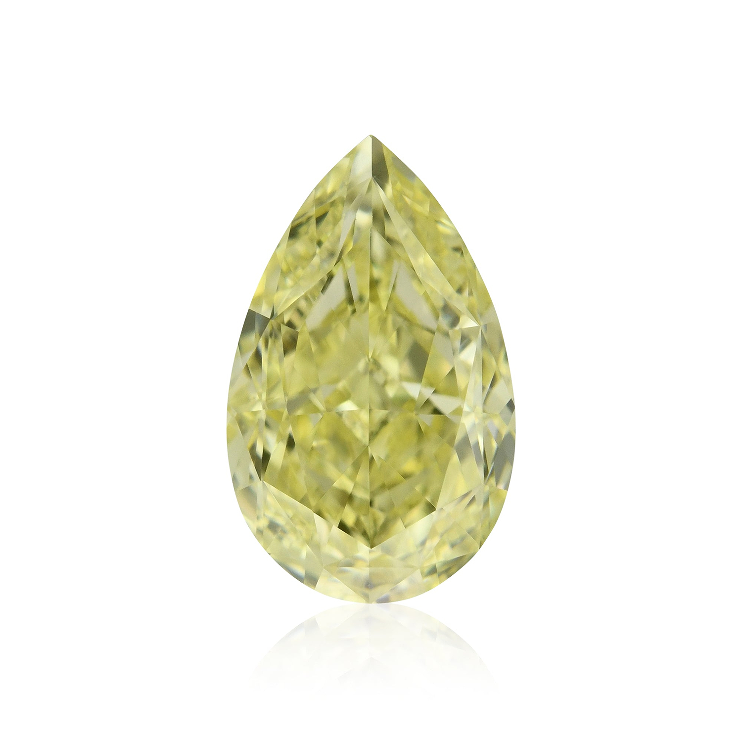 0.71 Carat Fancy Yellow Pear Diamond VS1 GIA