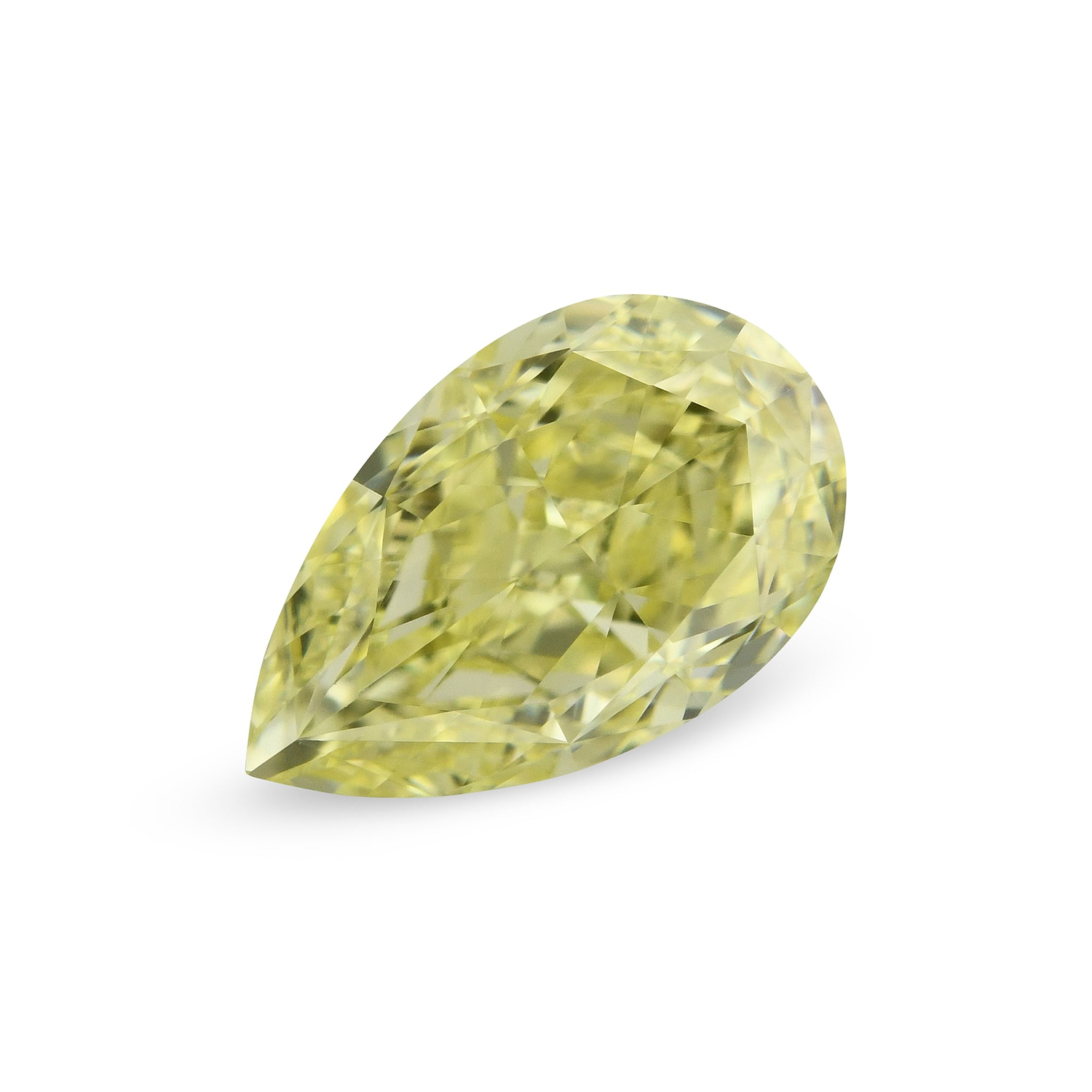 0.71 Carat Fancy Yellow Pear Diamond VS1 GIA