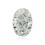 0.88 Carat Light Blue Oval Diamond SI2 GIA