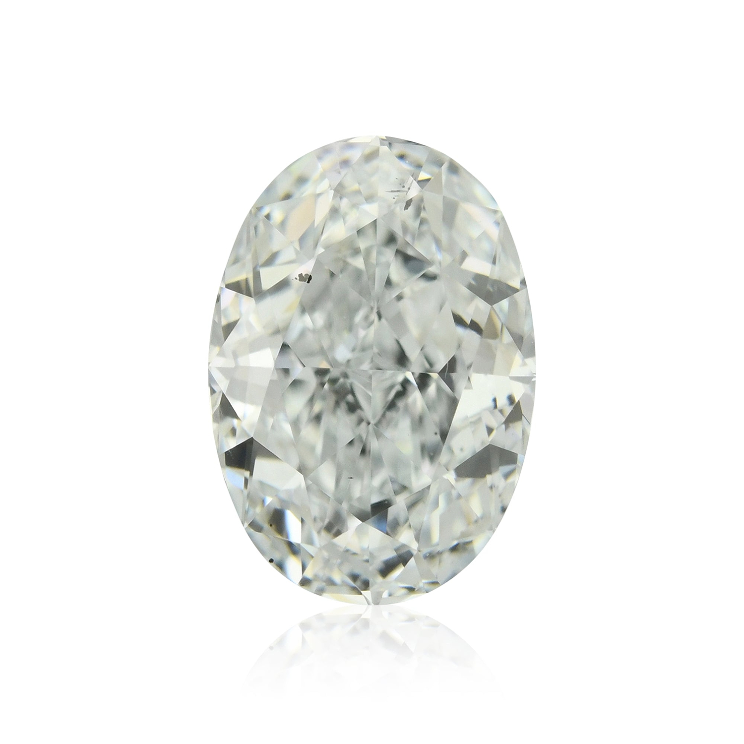 0.88 Carat Light Blue Oval Diamond SI2 GIA