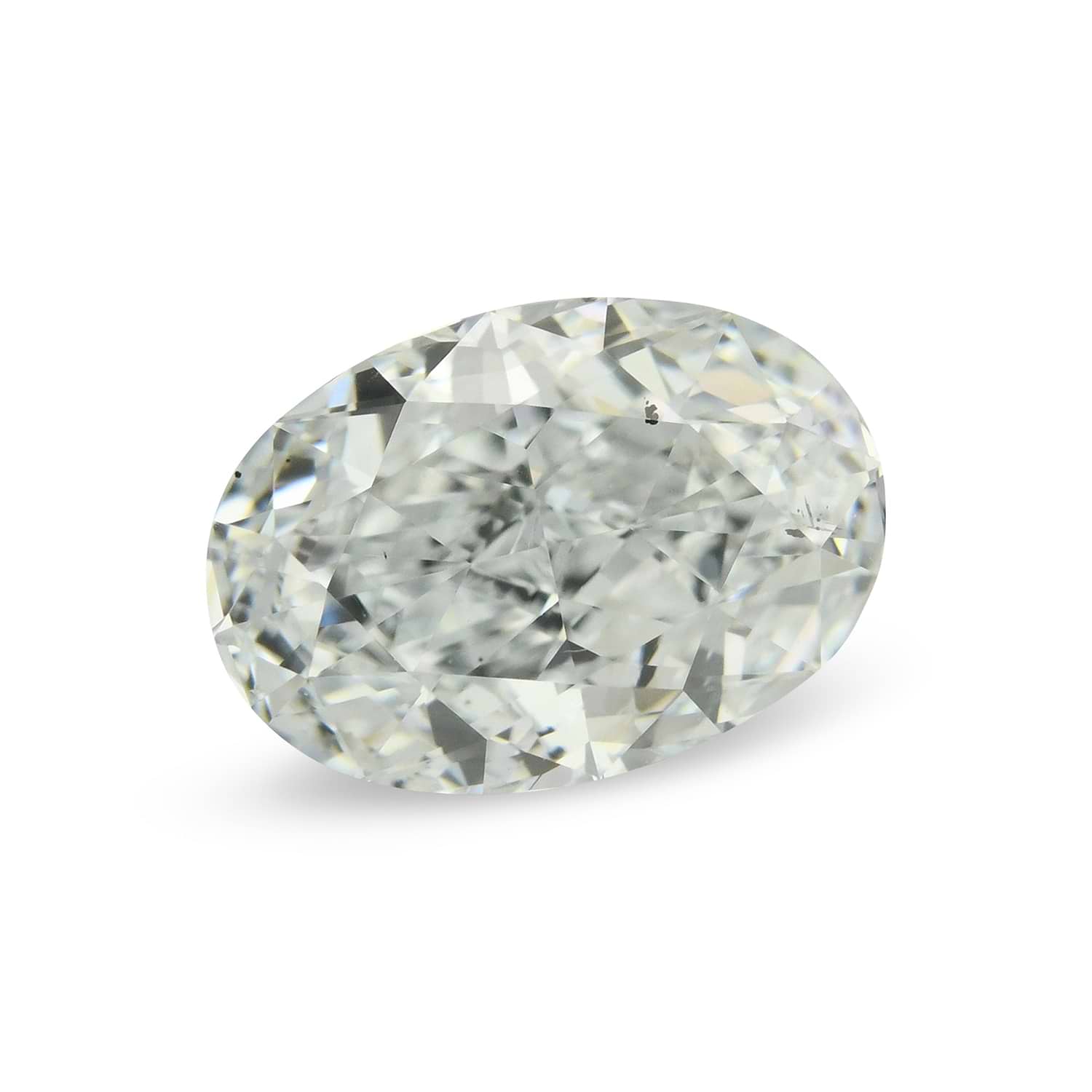 0.88 Carat Light Blue Oval Diamond SI2 GIA