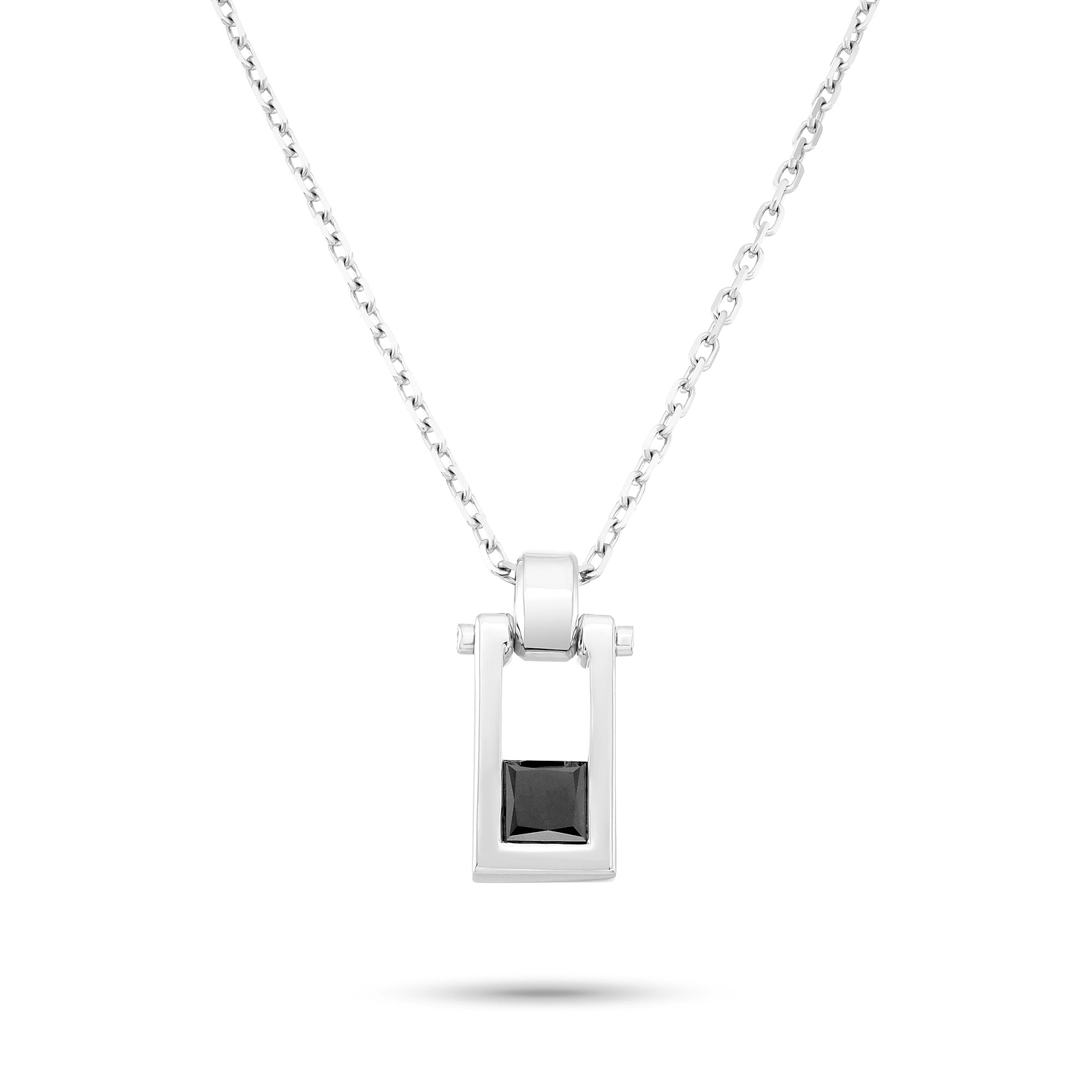 Men's Fancy Black Princess Diamond Pendant
