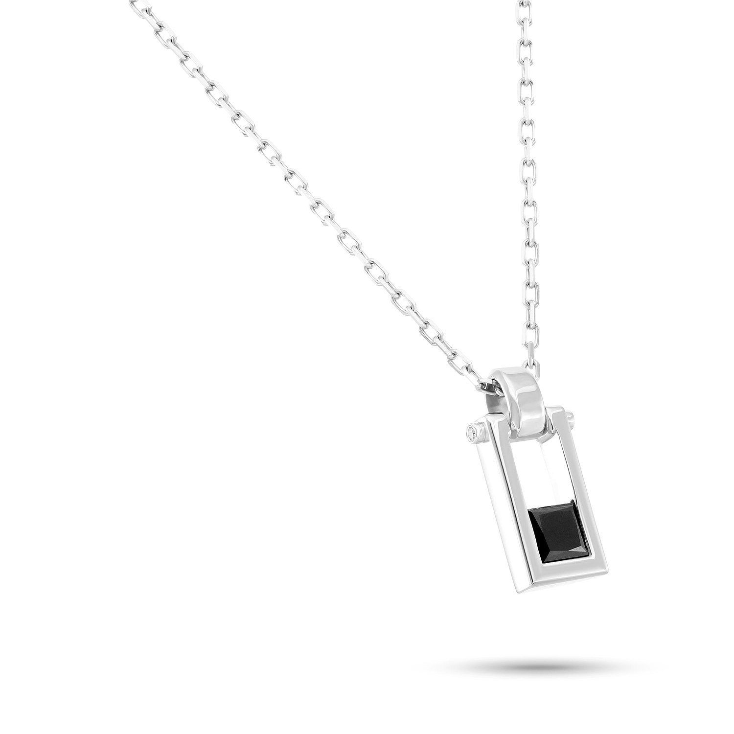 Men's Fancy Black Princess Diamond Pendant