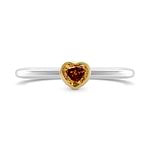 Fancy Deep Yellow Orange Heart Shape Solitaire Diamond Ring GIA