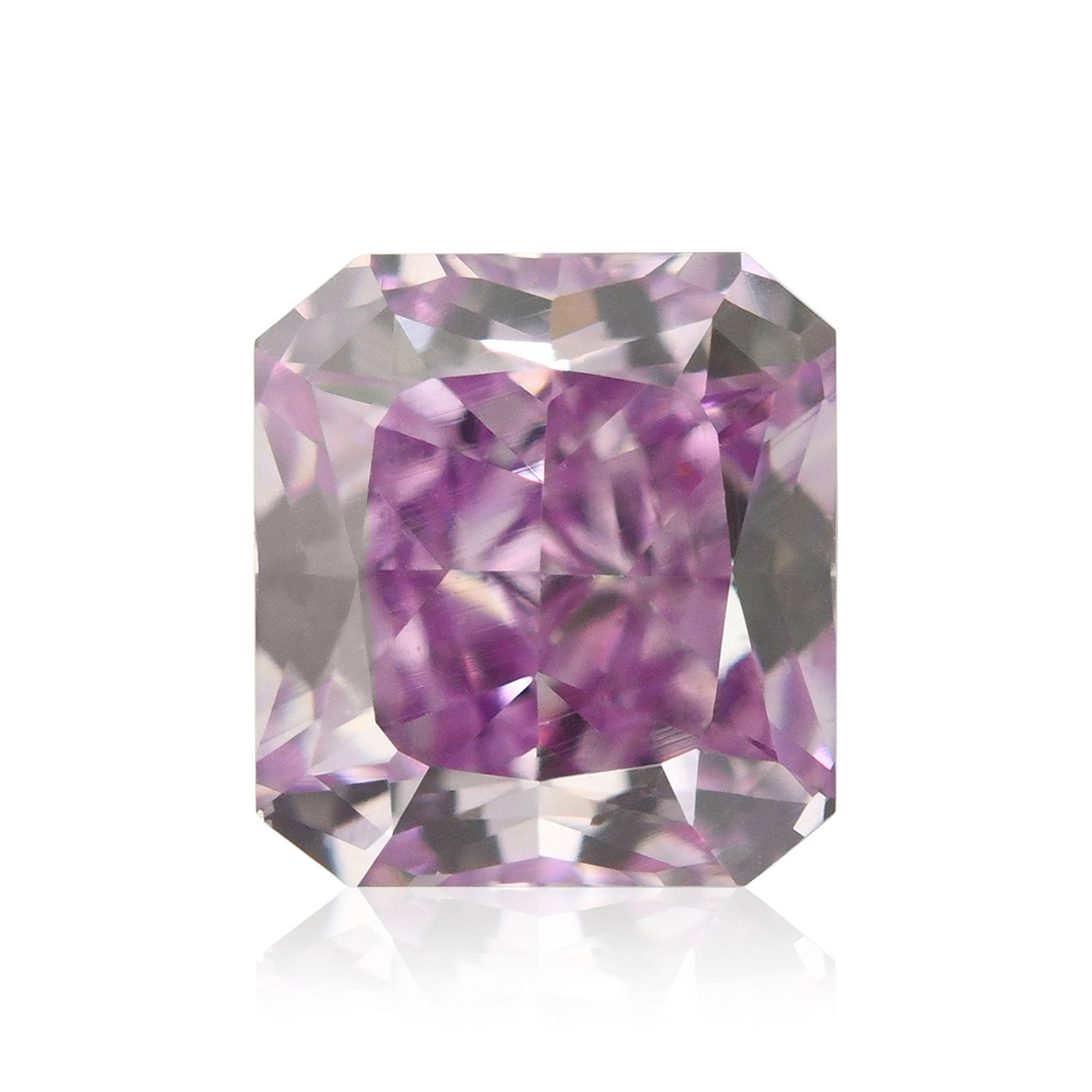 0.27 Carat Fancy Intense Pink Purple Radiant Diamond SI2 GIA