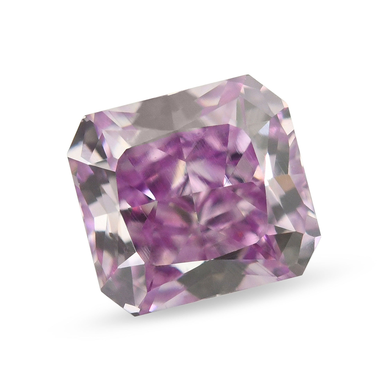 0.27 Carat Fancy Intense Pink Purple Radiant Diamond SI2 GIA