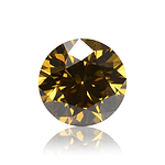 0.72 Carat Fancy Deep Brownish Greenish Yellow Round Brillant Diamond SI1 GIA