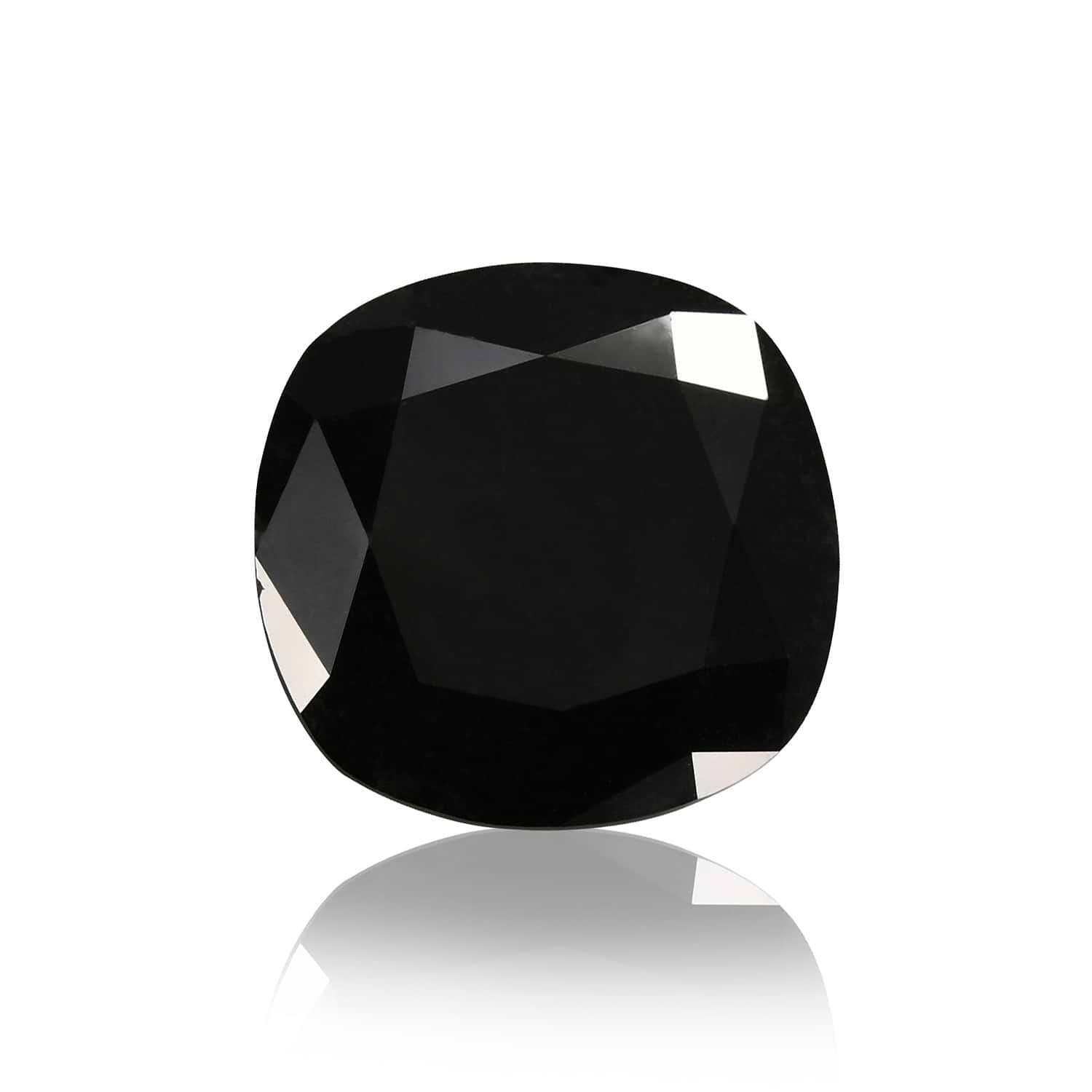 9.62 Carat Fancy Black Cushion Diamond GIA
